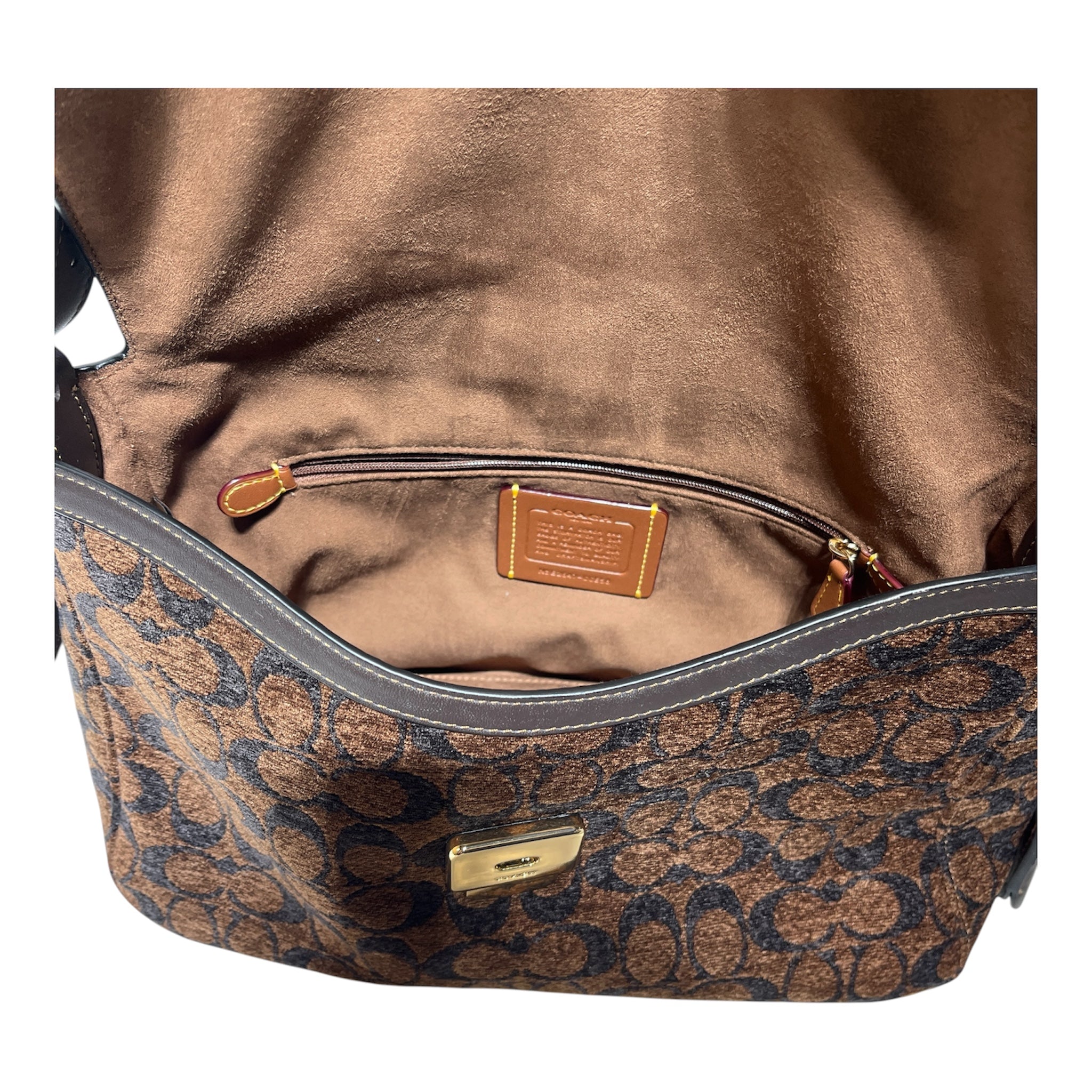 COACH/Hand Bag/Monogram/BRW/CHINELLE ETTA FLAP view 4