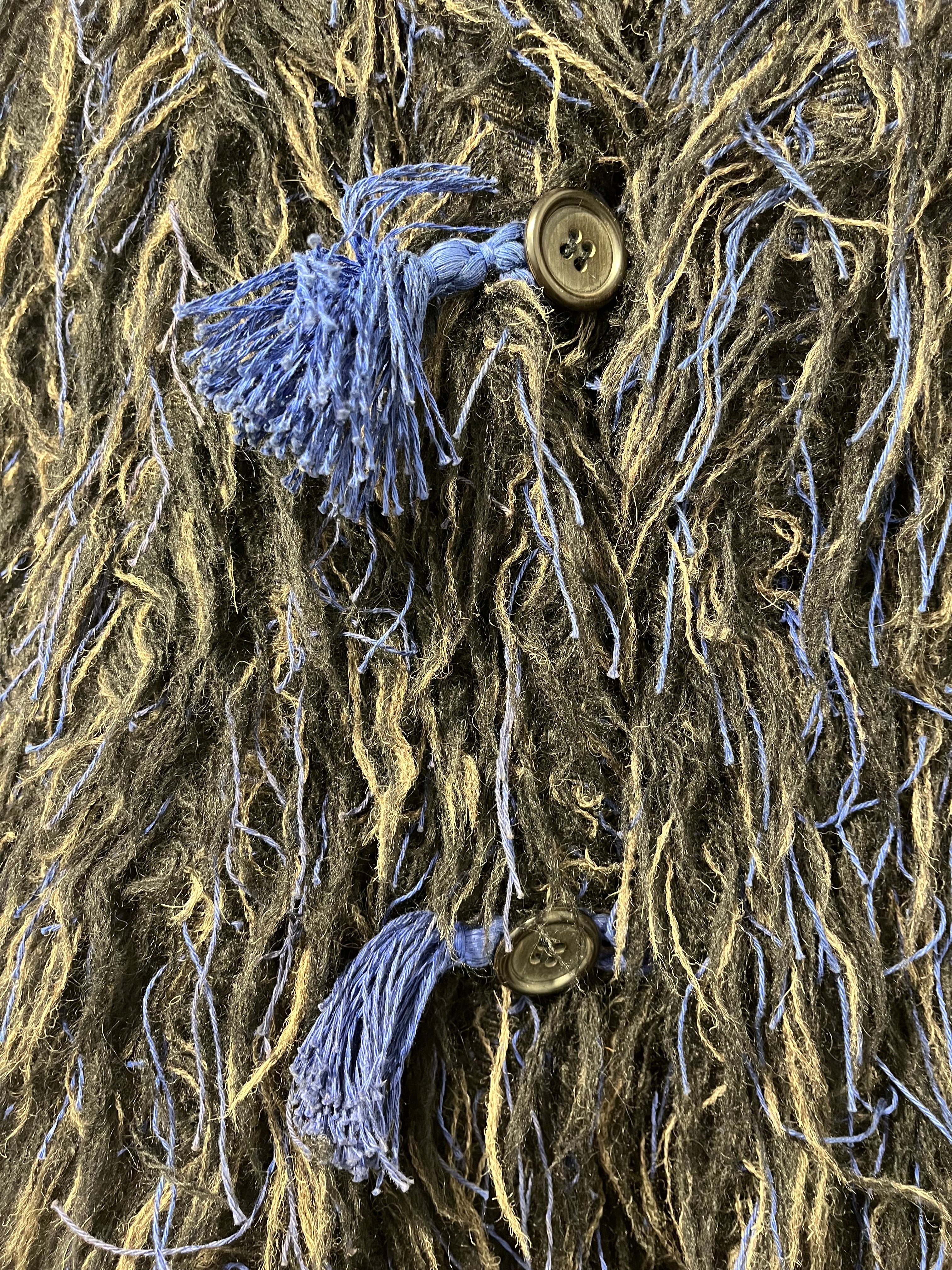ISSEY MIYAKE/Coat/9/BLU/ISSEY MIYAKE BLK BLU YARN JKT view 7
