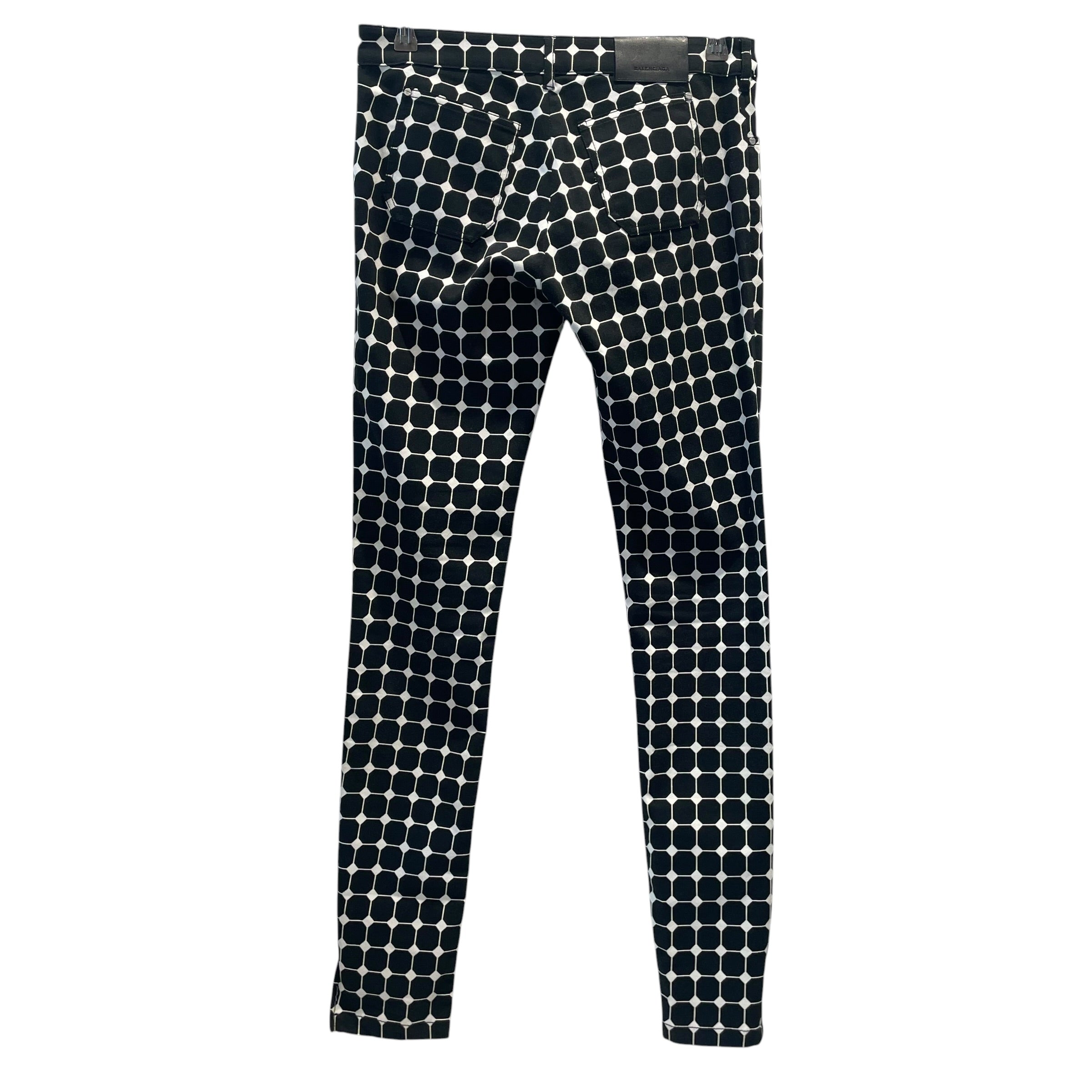 BALENCIAGA/Straight Pants/38/Denim/BLK/Polka Dot/BLACK SQUARE JEANS view 2