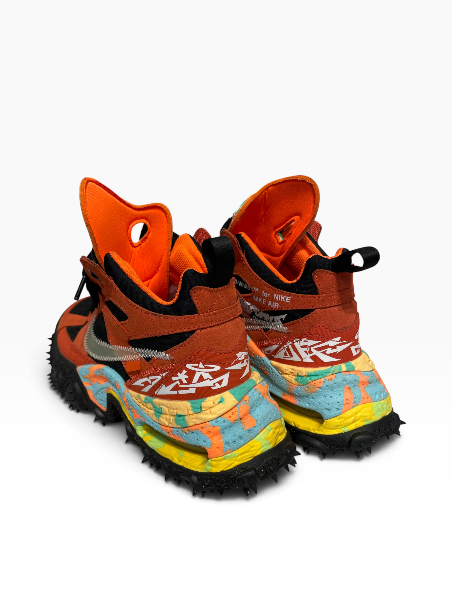 NIKE/OFF-WHITE/Hi-Sneakers/US 9.5/Graphic/ORN/terra forma view 1