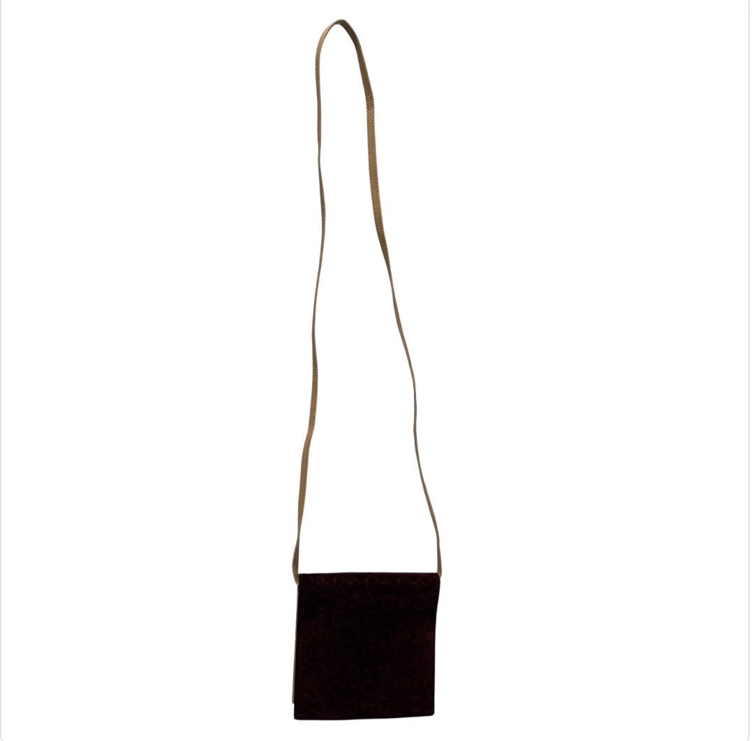 CELINE/Cross Body Bag/Suede/BRD/Vintage C Logo Suede Crossbody view 2