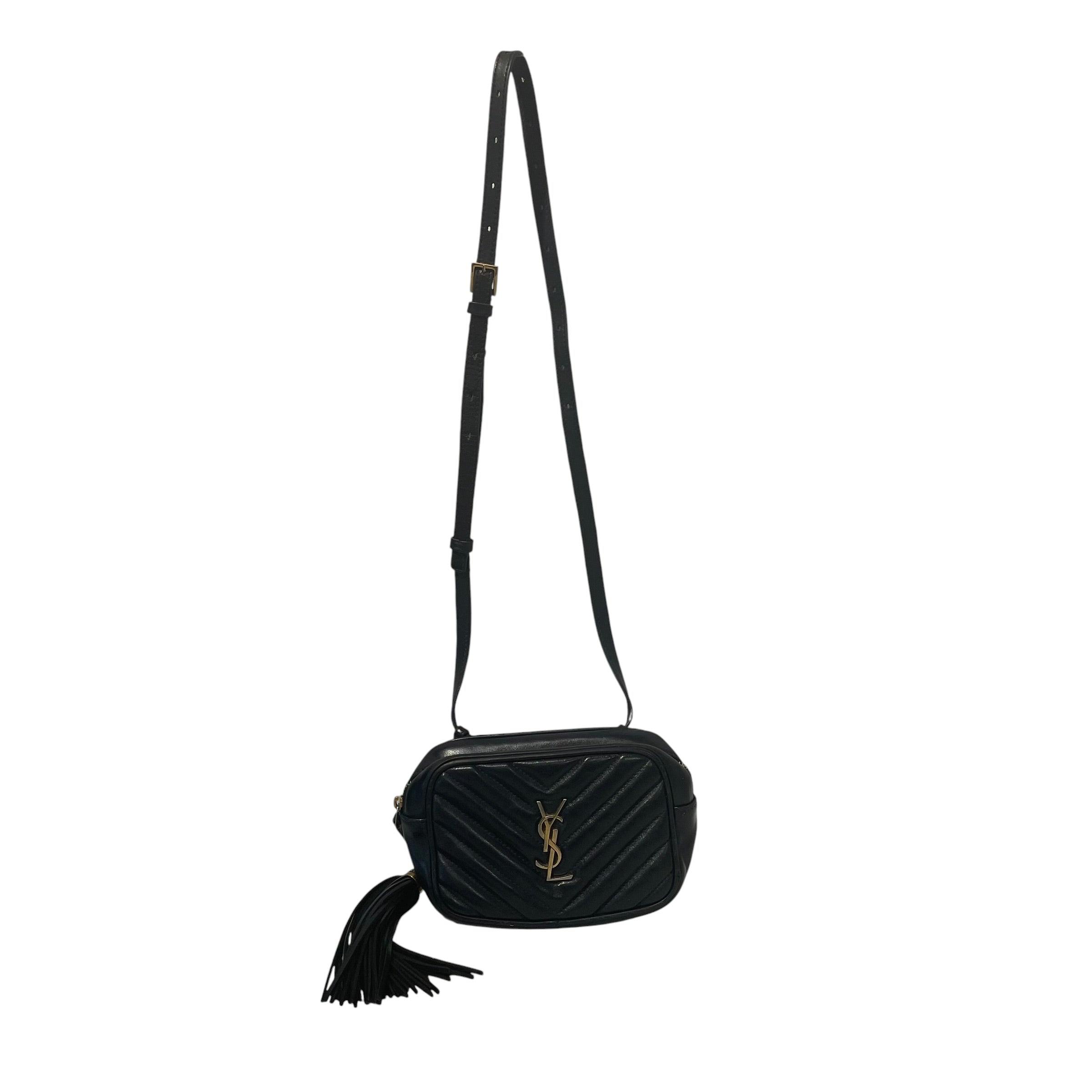 SAINT LAURENT/Fanny Pack/Leather/NVY/deep navy ysl lou bag view 1