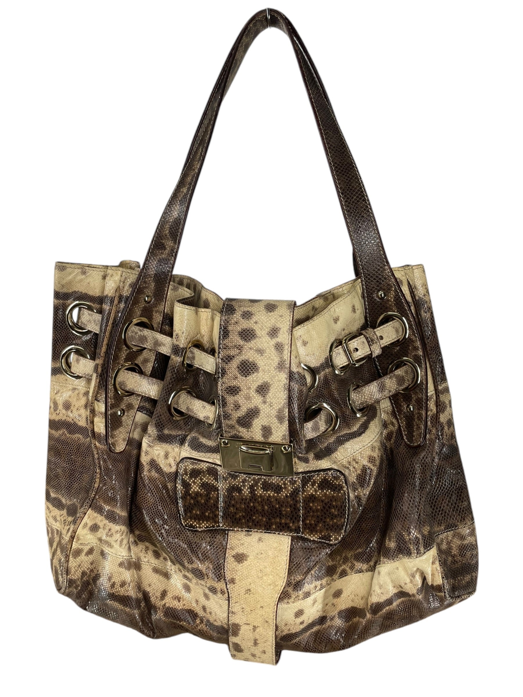 JIMMY CHOO/Bag/Animal Pattern/Leather/BEG/SNAKESKIN KARUNG RAMONA BAG view 1