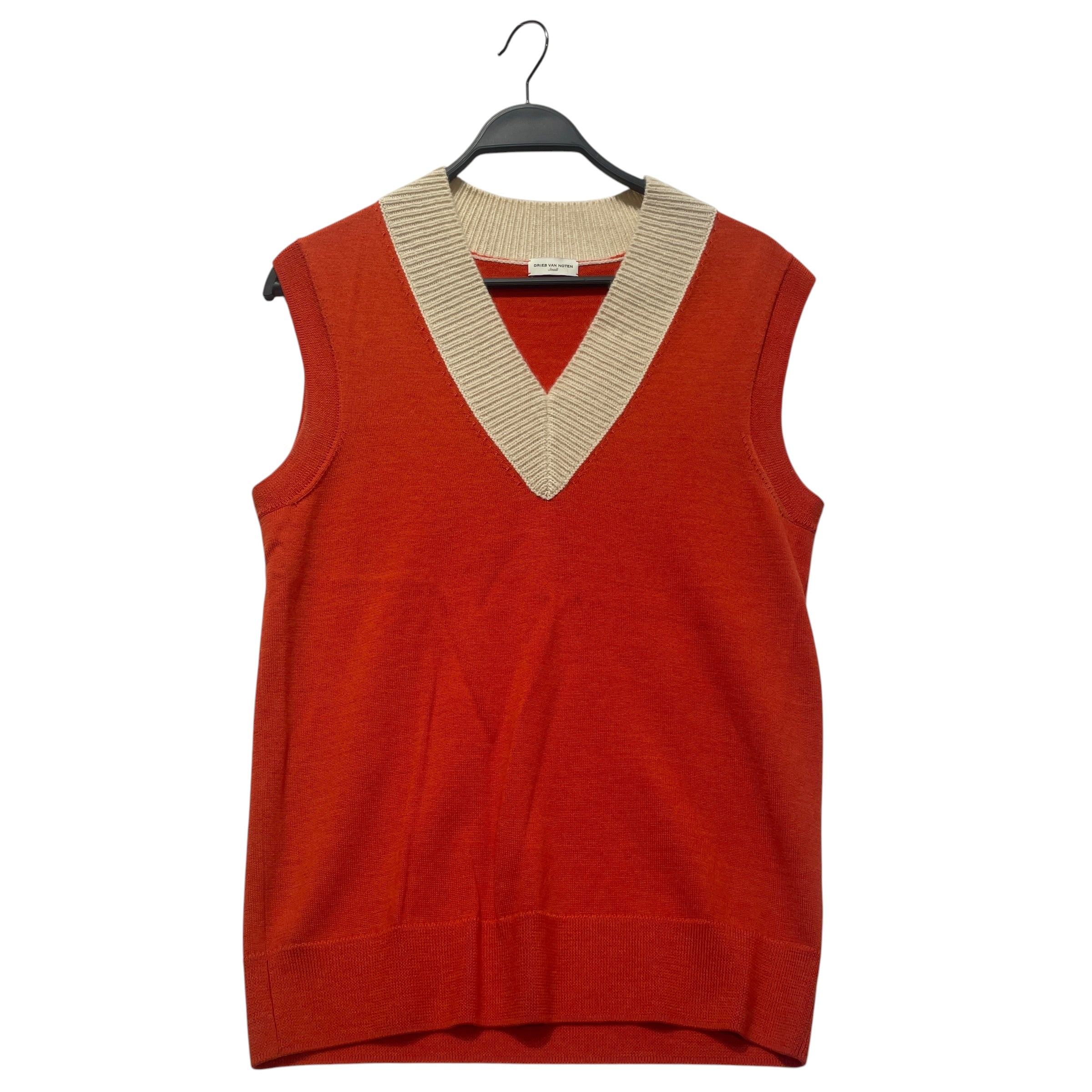DRIES VAN NOTEN/Tops/S/Cotton/ORN/Knitted V-Neck Vest view 1