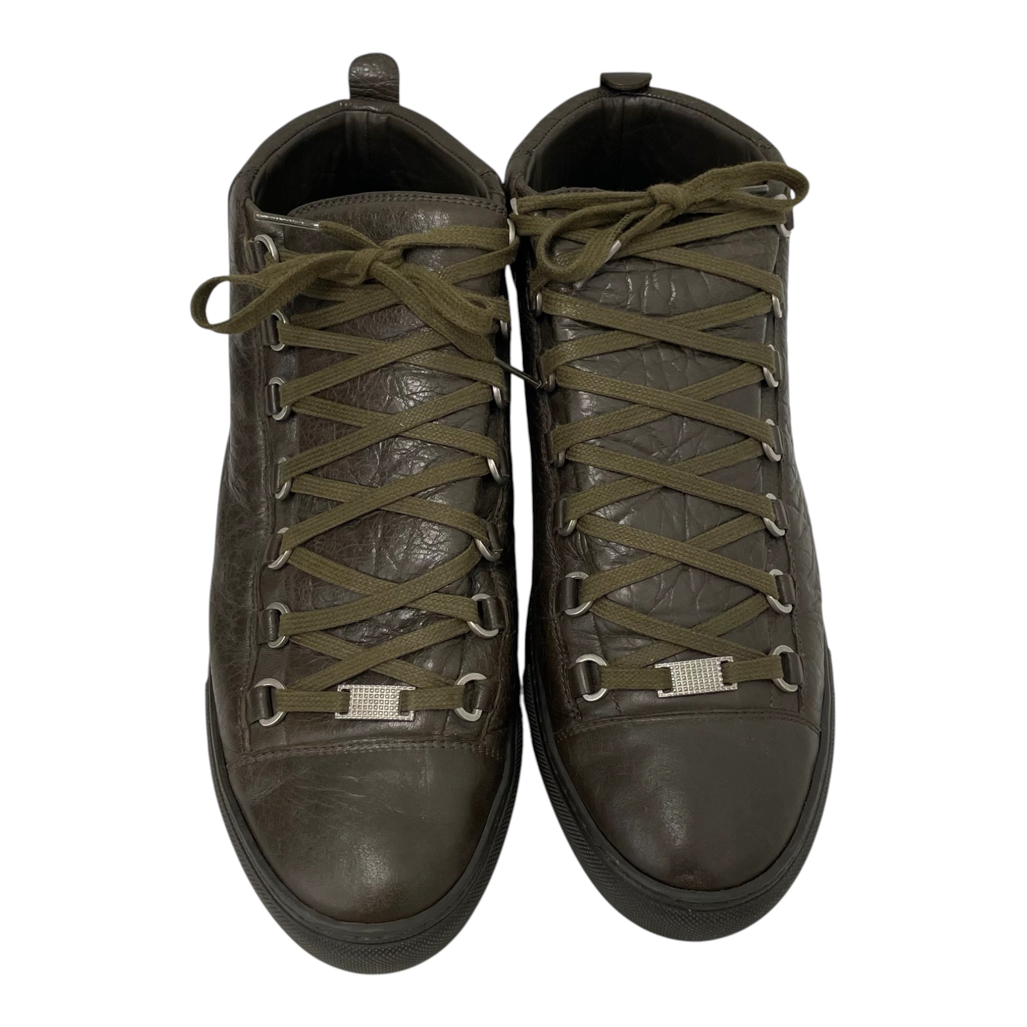 BALENCIAGA/Hi-Sneakers/US 10/Leather/GRN/Olive green view 4