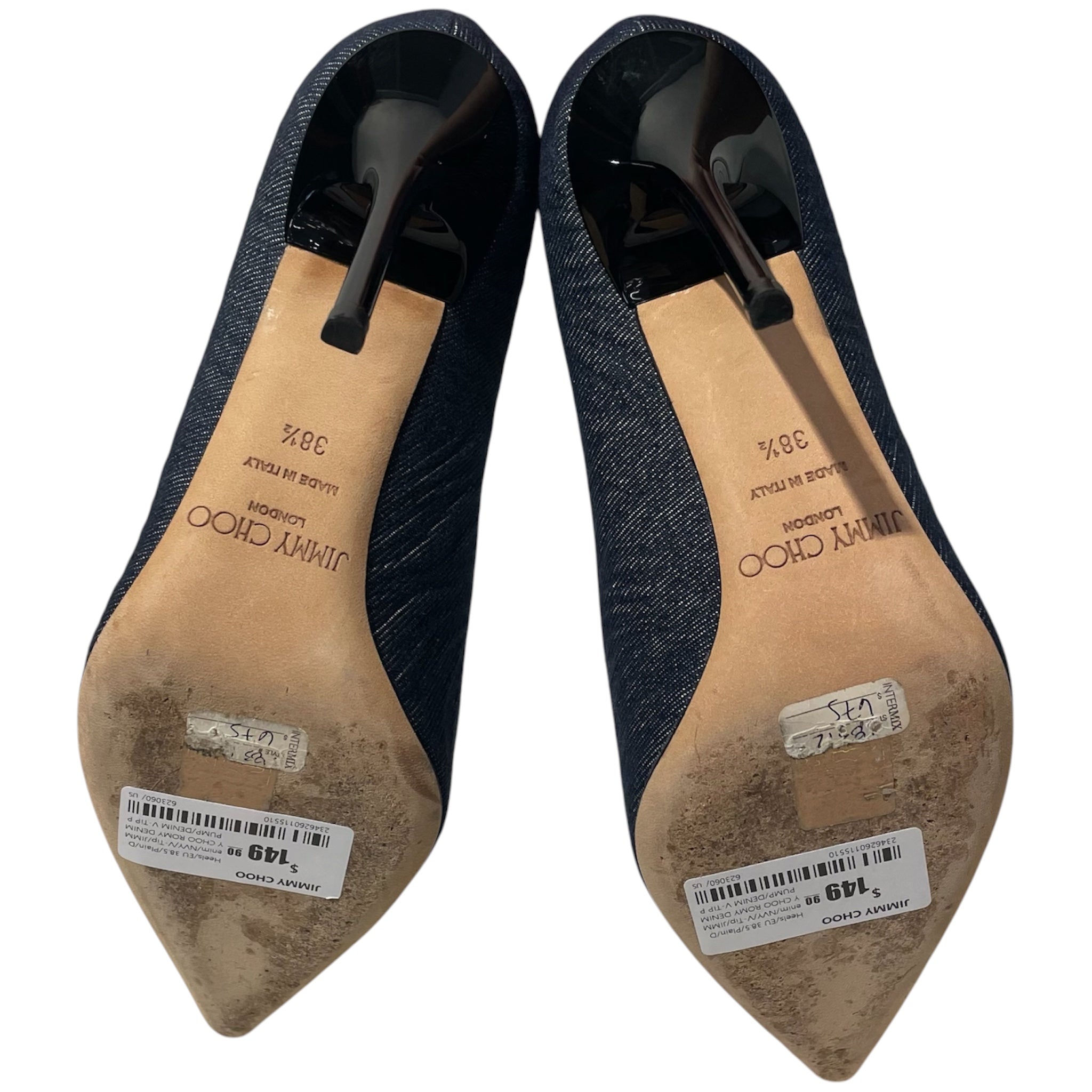 JIMMY CHOO/Heels/EU 38.5/Denim/NVY/V-Tip/JIMMY CHOO ROMY DENIM PUMP view 4