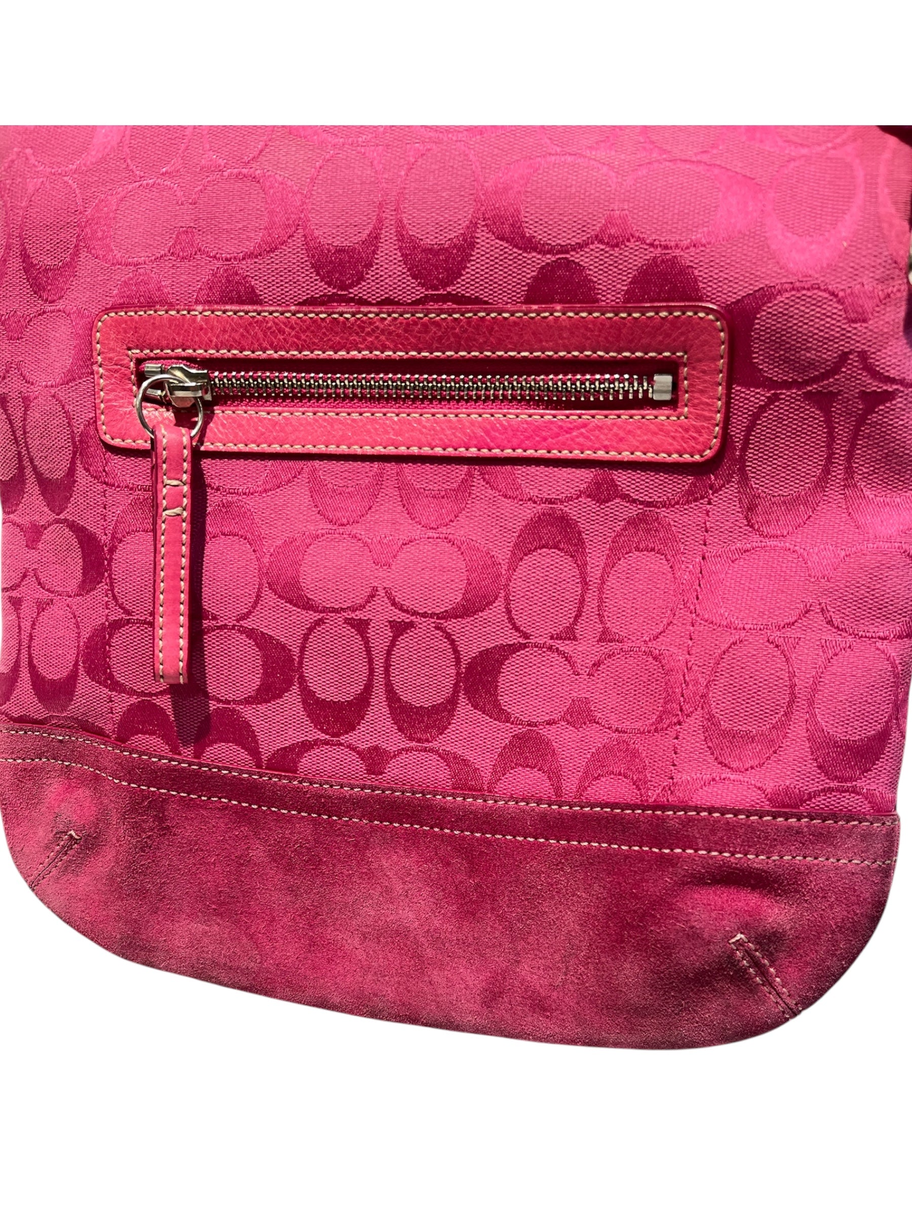 COACH/Cross Body Bag/Monogram/Cotton/PNK/ view 3
