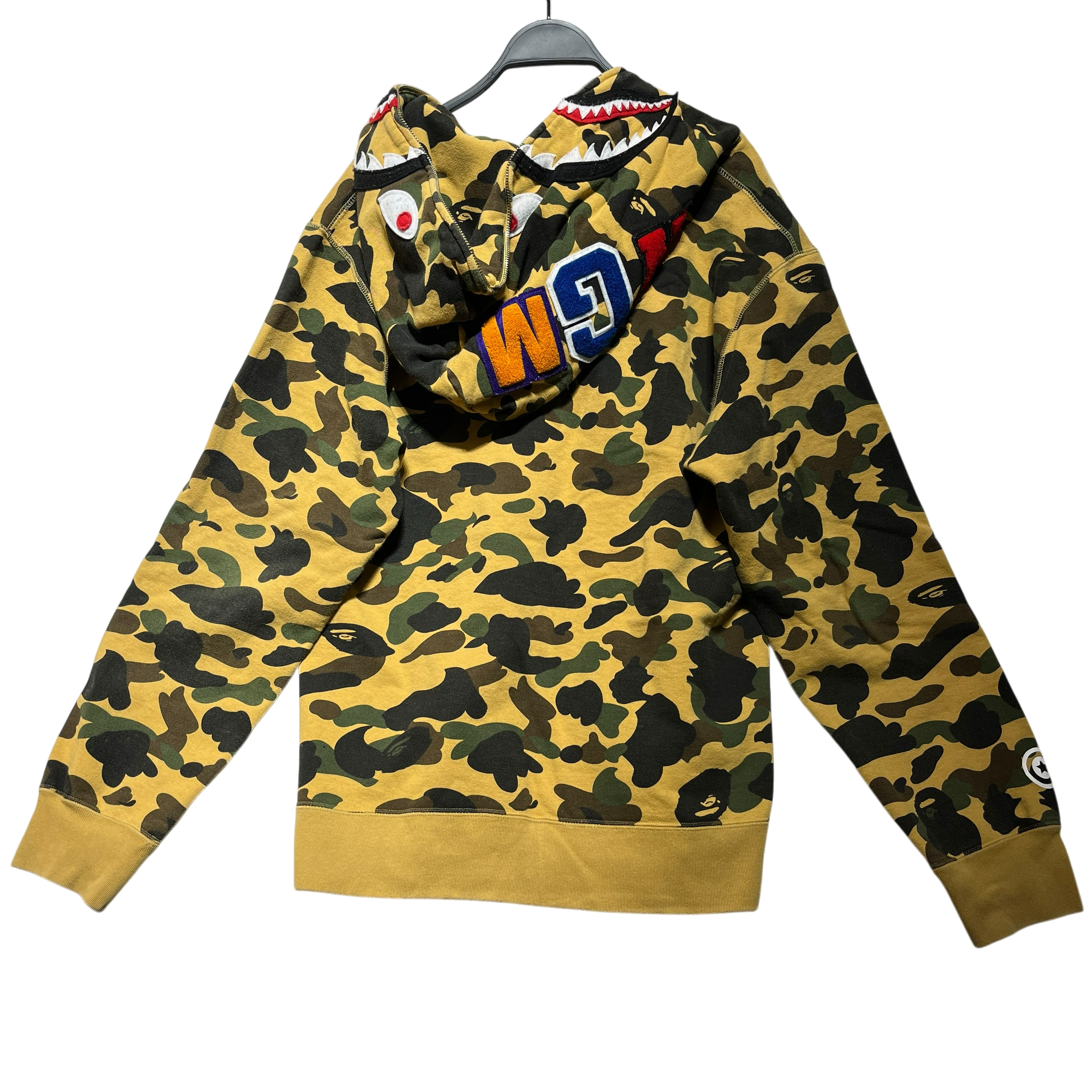 A BATHING APE/Zip Up Hoodie/XXL/Cotton/YEL/camo zip up view 2