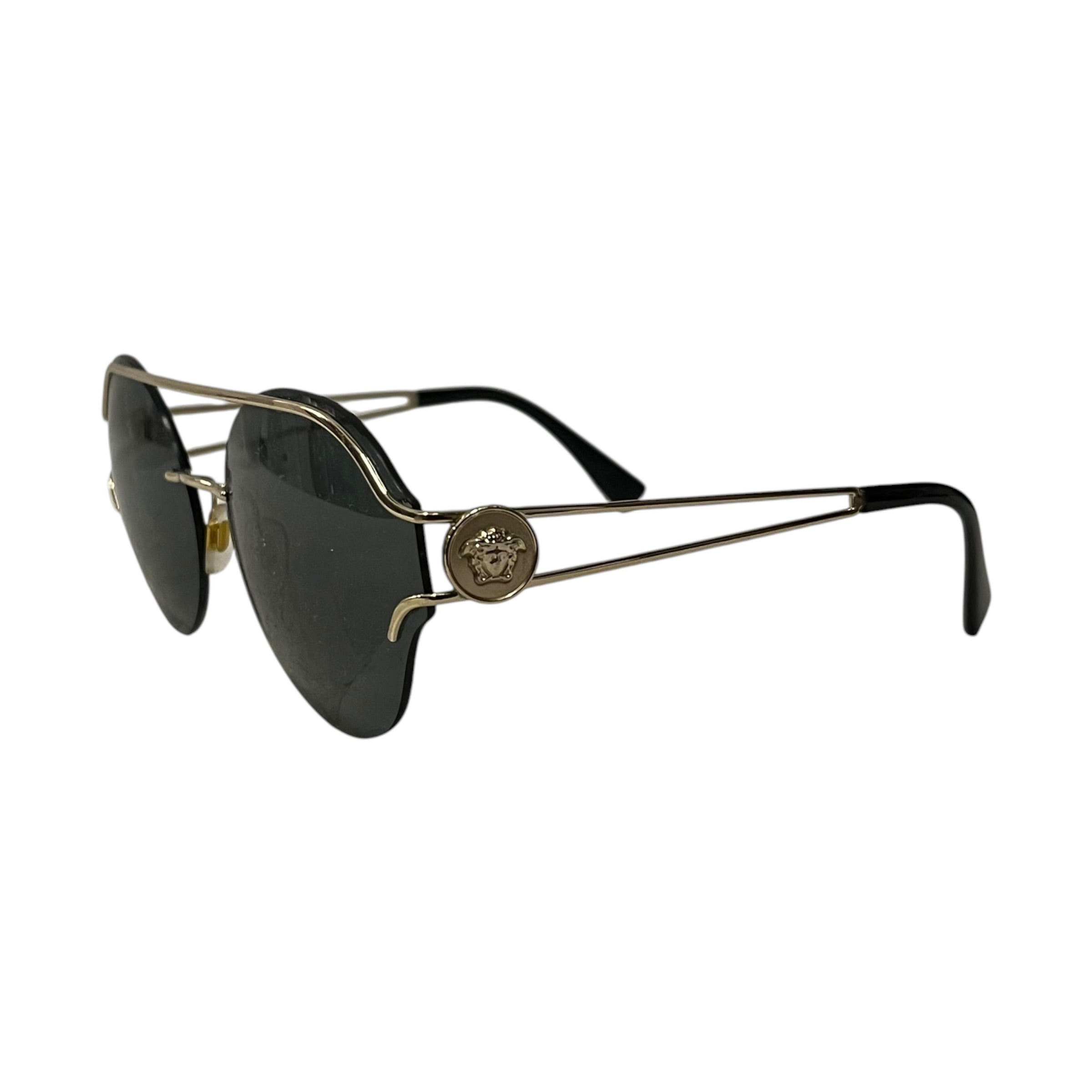 VERSACE/Sunglasses/Metal/GLD/gold small medusa view 2