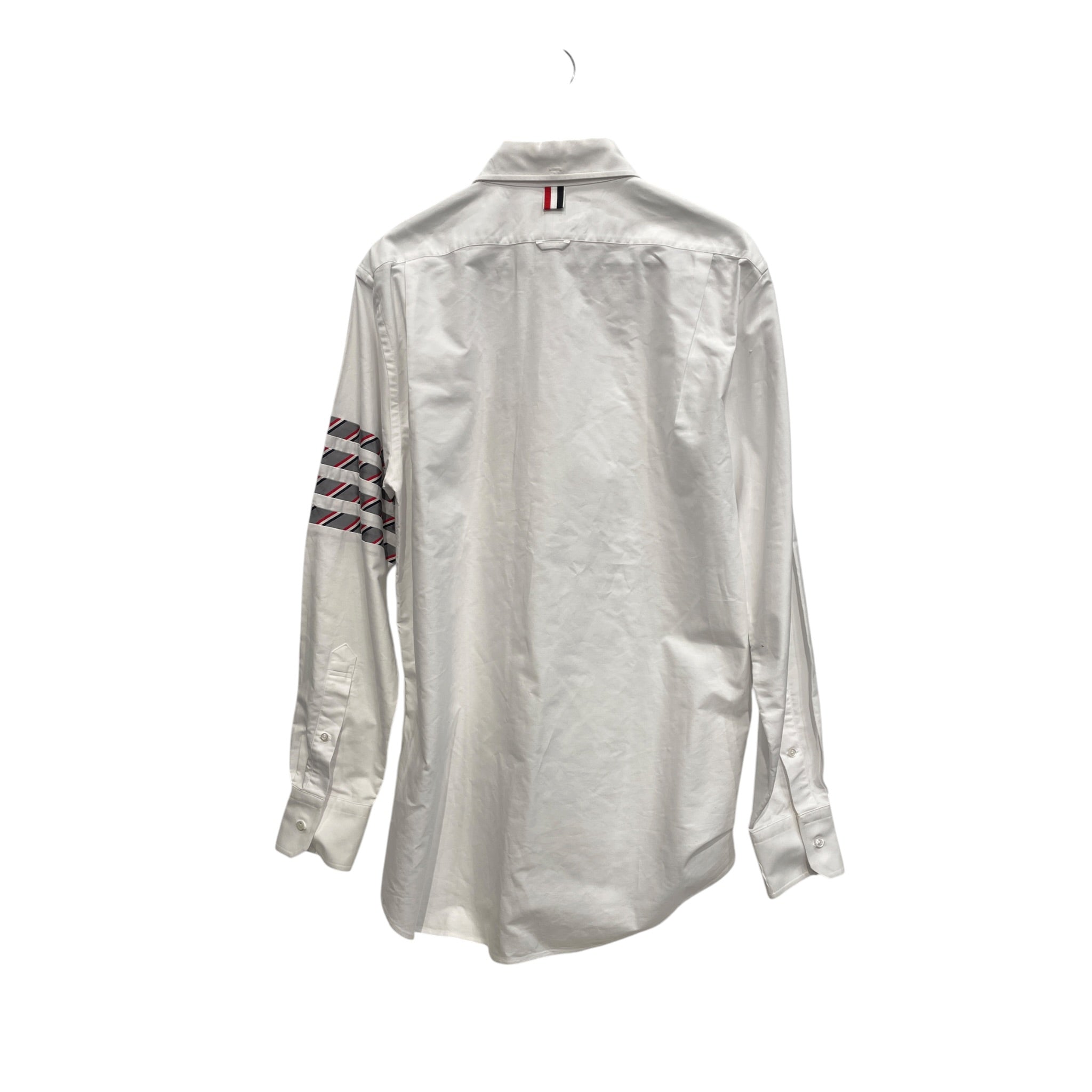 THOM BROWNE. NEW YORK/LS Shirt/5/Cotton/WHT/4 STRIPES LEFT SLEEVES view 2