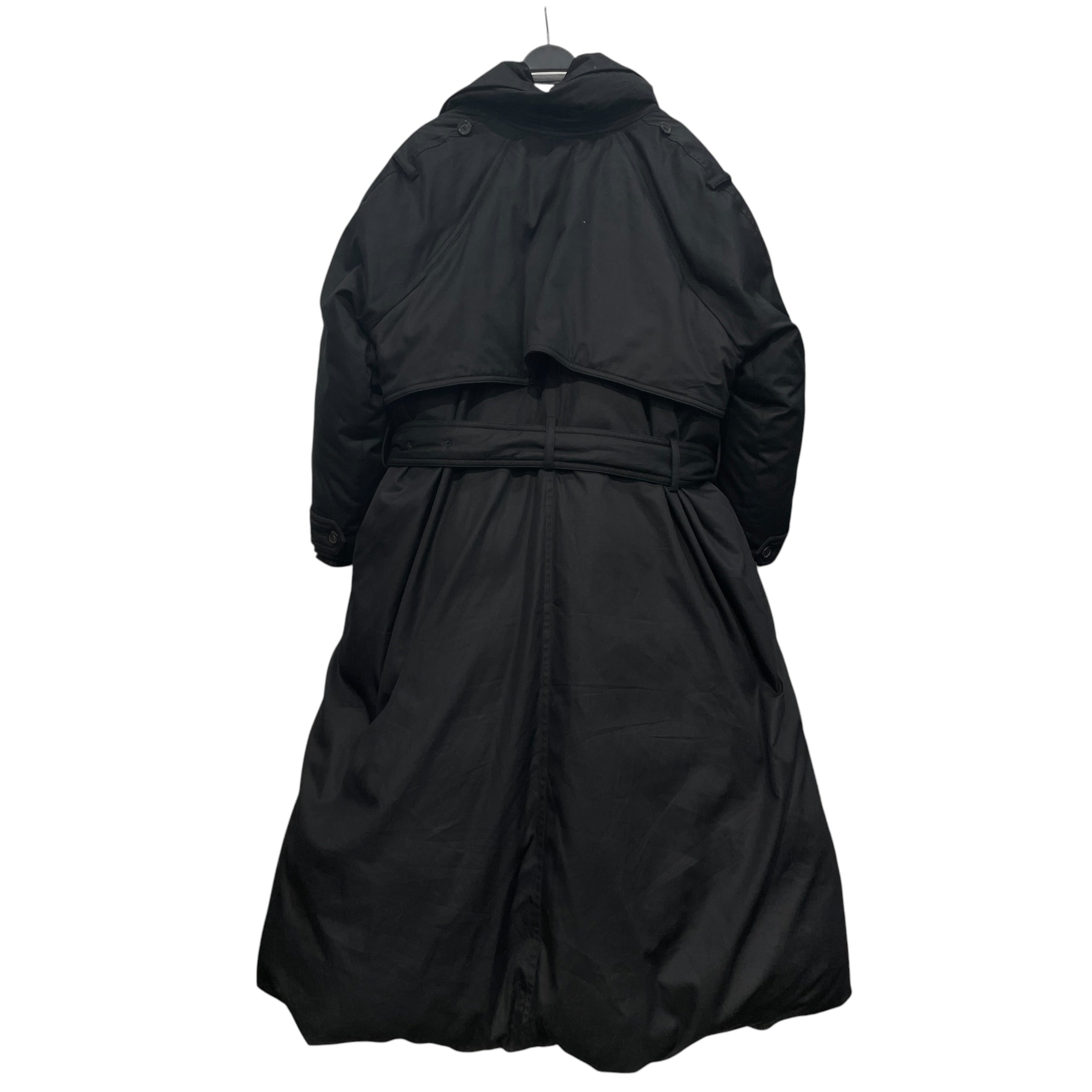 BALENCIAGA/Trench Coat/2/Cotton/BLK/Double Breasted/MAXI PADDED DOWN COAT view 2