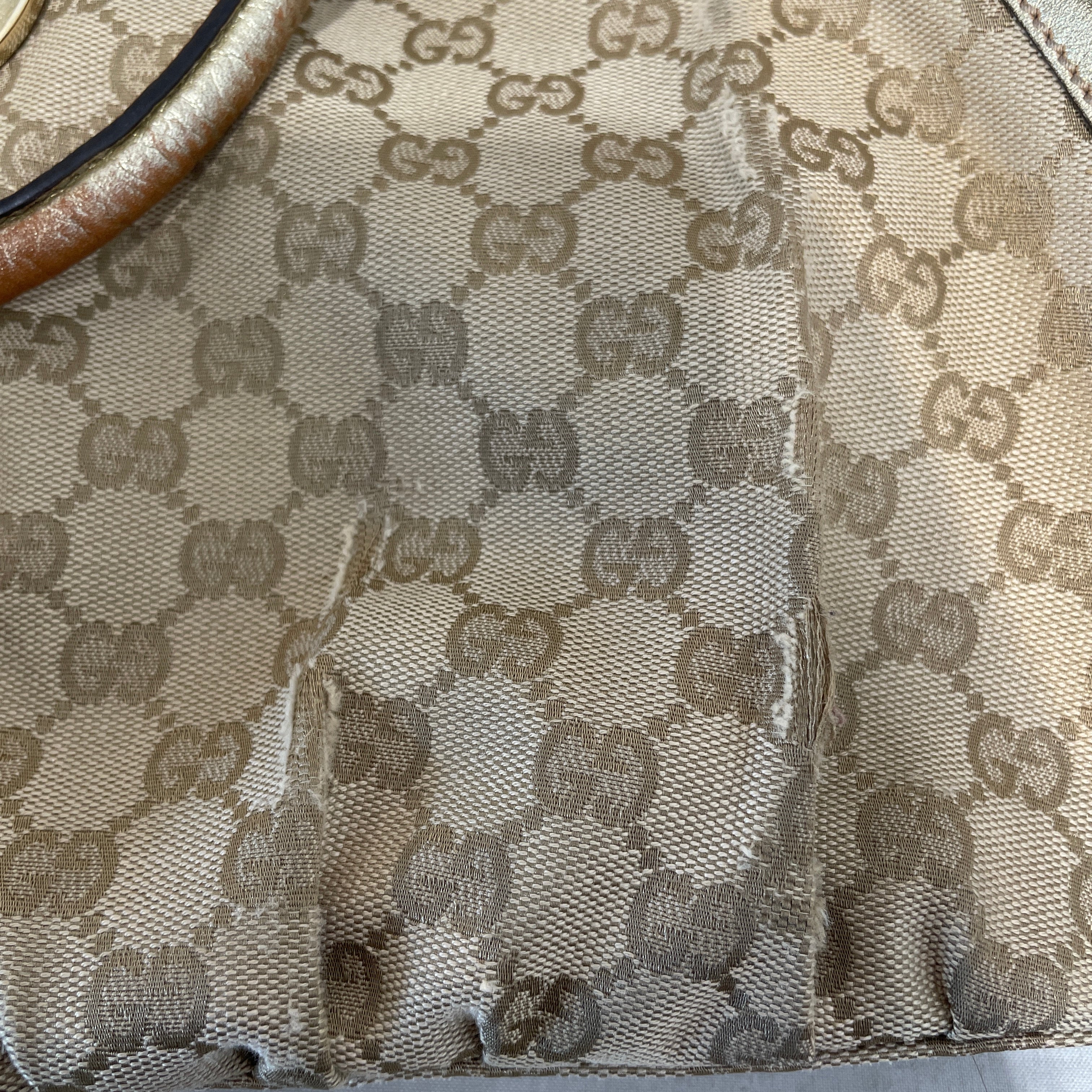 GUCCI/Hand Bag/Monogram/Cotton/GLD/Abbey D-Ring GG Canvas Bag view 5