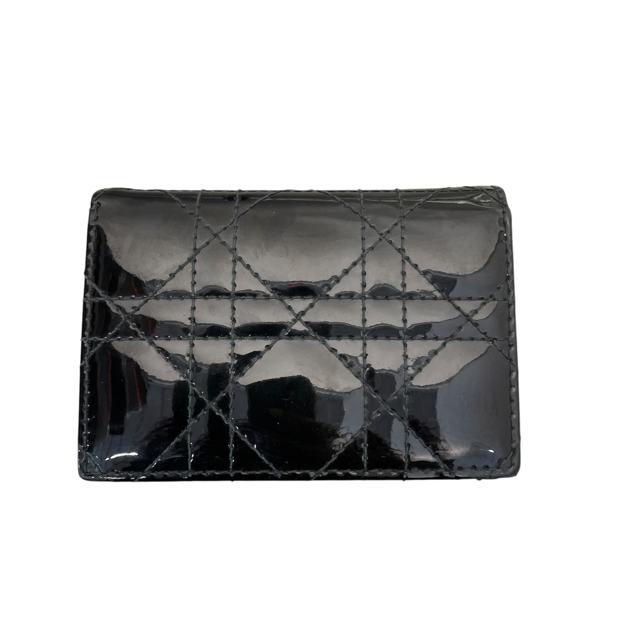 Christian Dior/Bifold Wallet/Leather/BLK/M's/QUILTED view 1