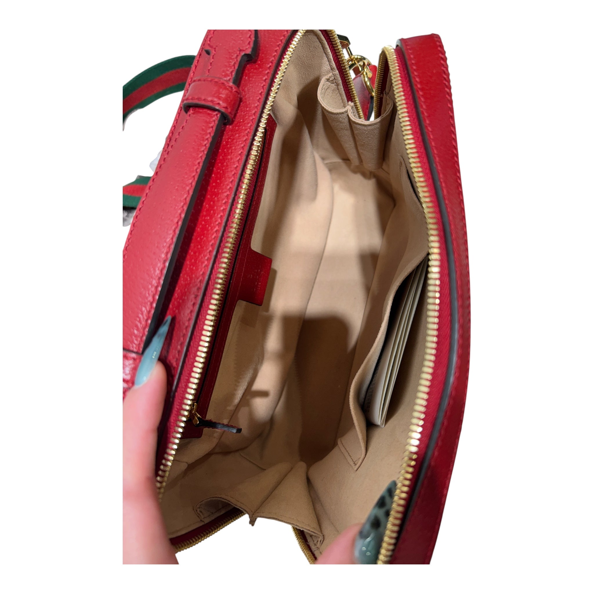 GUCCI/Bag/Monogram/Leather/RED/OPHIDIA GG FLORAL SHOULDER BAG view 4