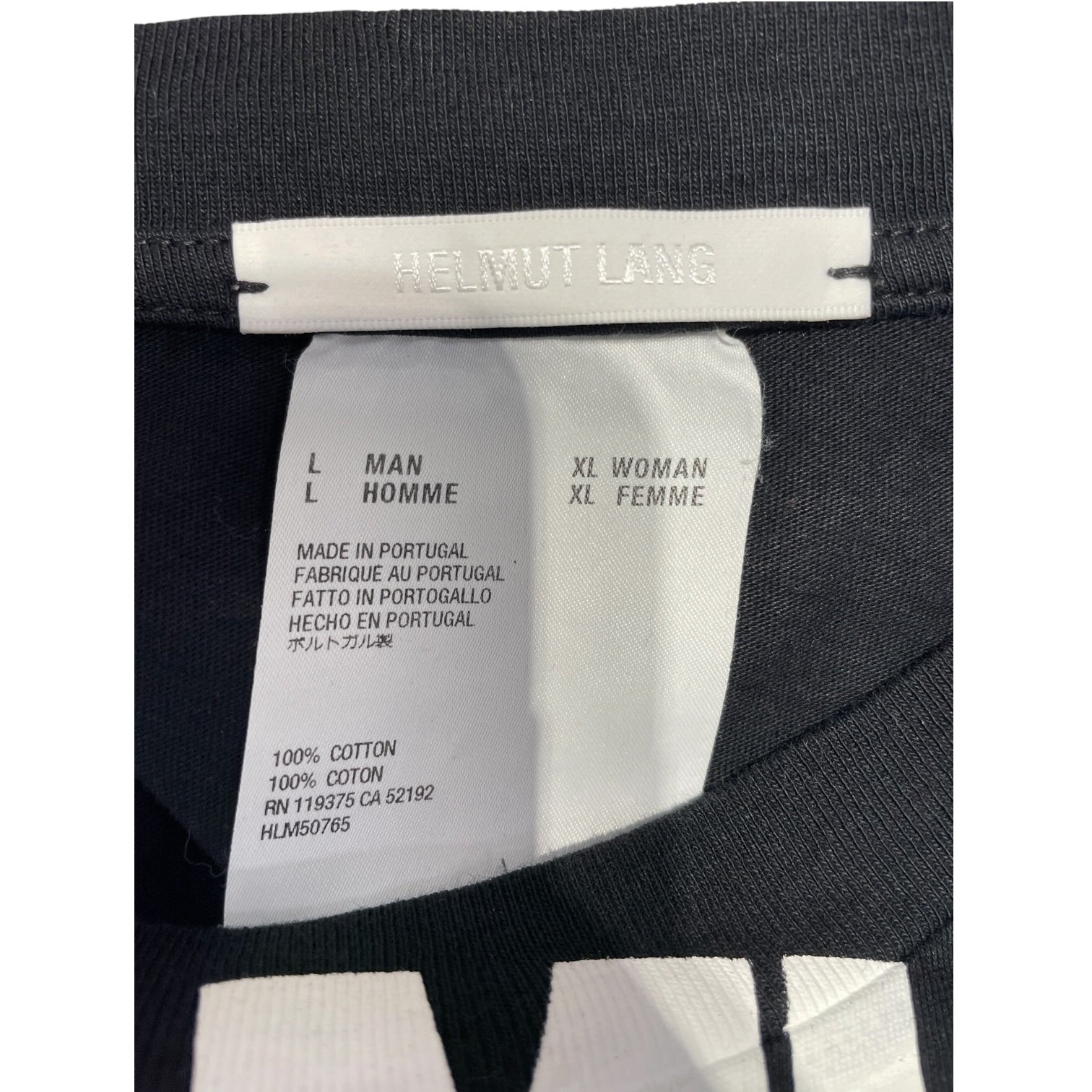 Helmut Lang/T-Shirt/L/Cotton/BLK/HELMUT LAND view 4