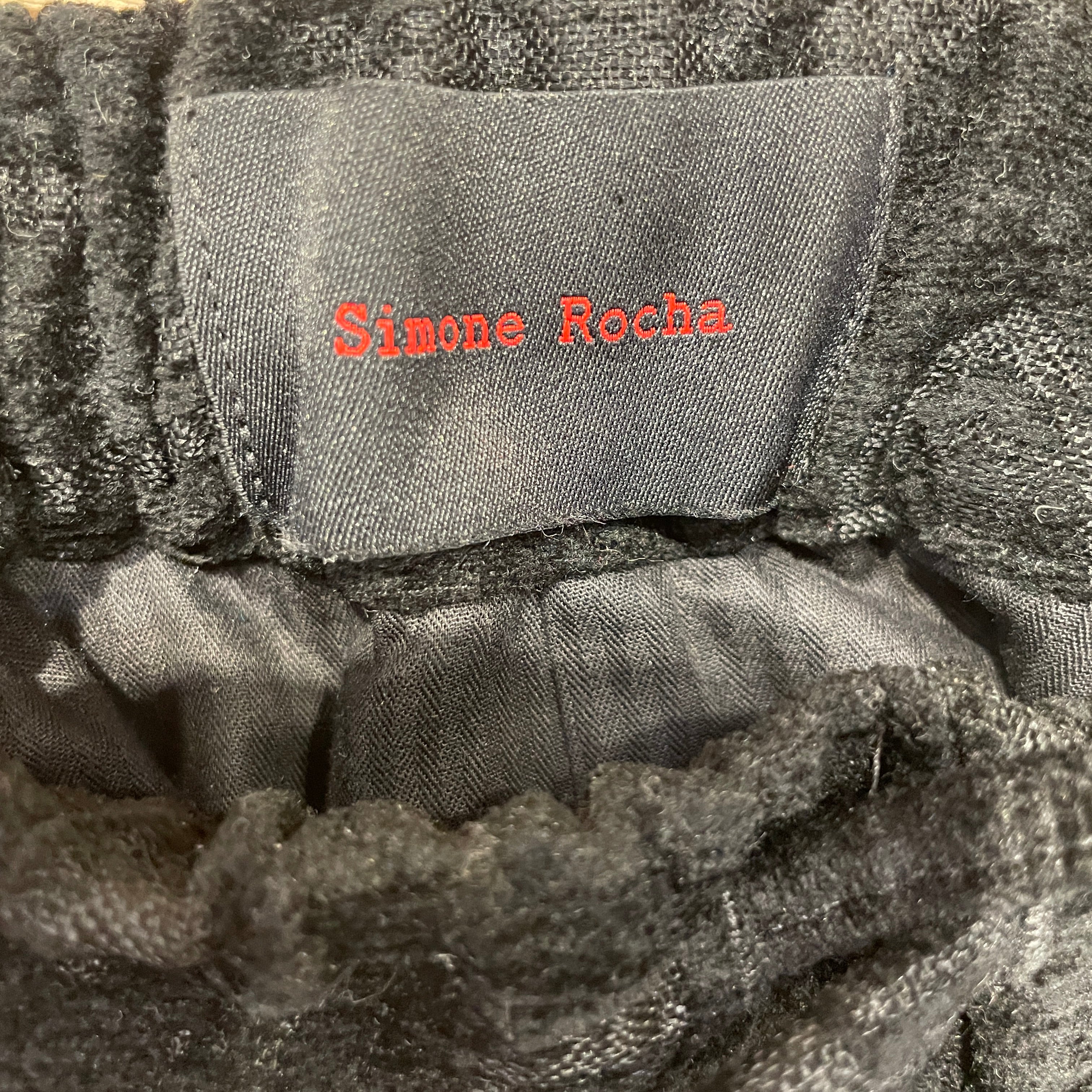 SIMONE ROCHA/Shorts/M/Acrylic/BLK/Floral Pattern/ view 3