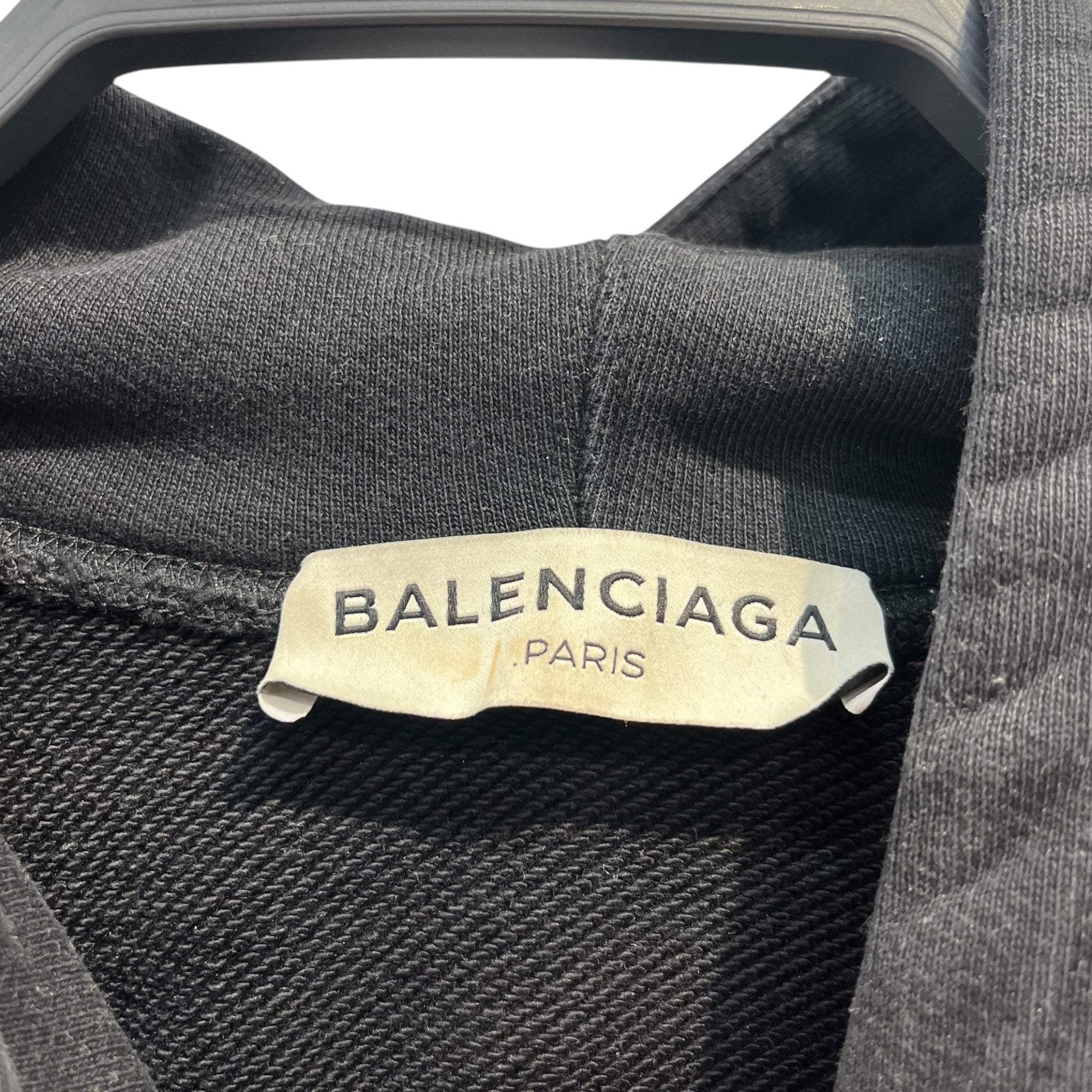 BALENCIAGA/Hoodie/M/Cotton/BLK/CROPPED NO STRINGS NO ID view 2