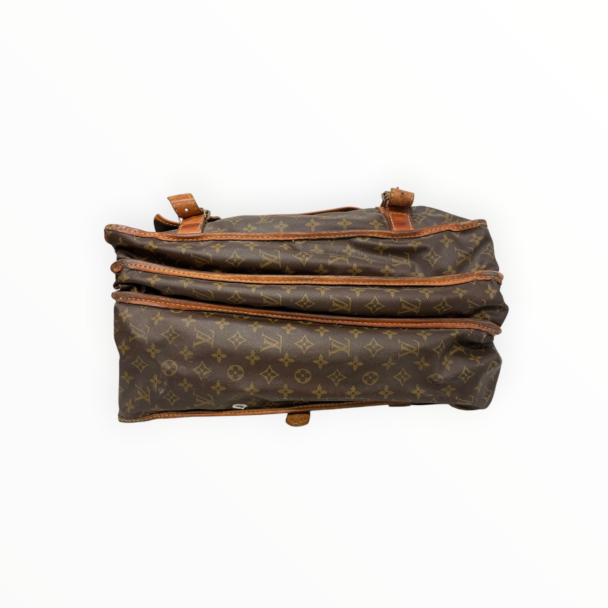LOUIS VUITTON/Cross Body Bag/Monogram/Leather/BRW/MONOGRAM HUNTING BAG VINTAGE view 3