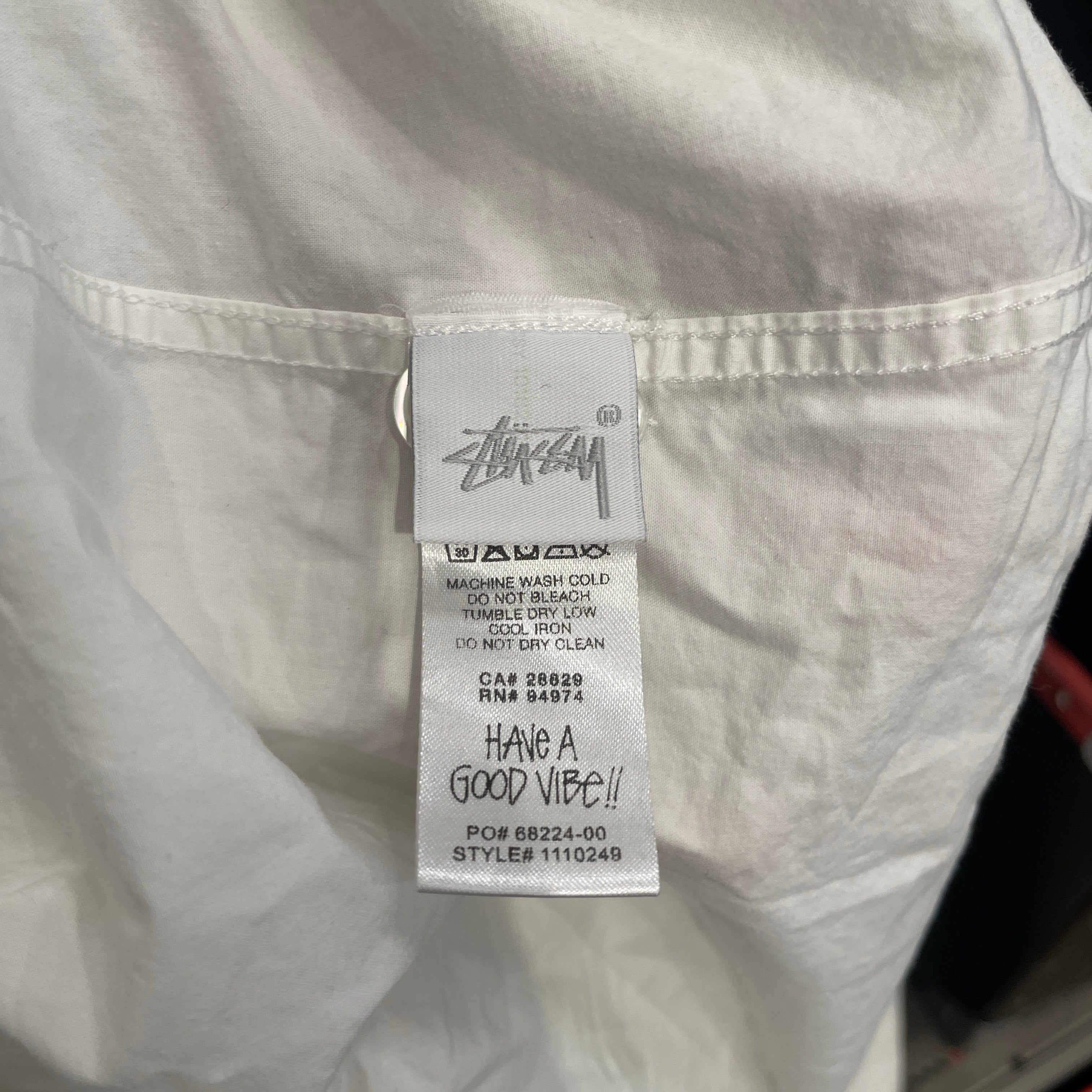 STUSSY/Flannel Shirt/L/Cotton/WHT/All Over Print/NY LA TOKYO LONDON PARIS view 4