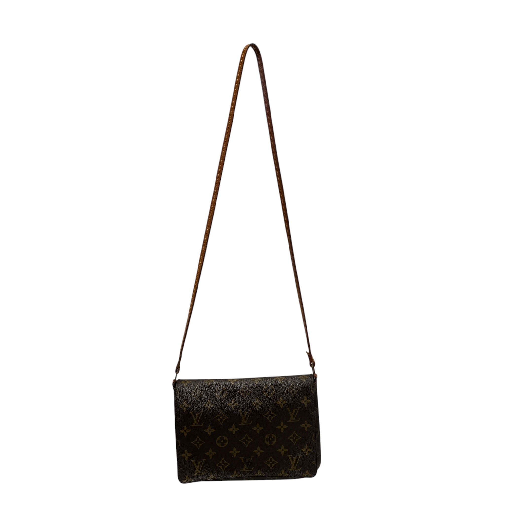 LOUIS VUITTON/Cross Body Bag/Monogram/Leather/BRW/MUSETTE TANGO/THIN STRAP view 1