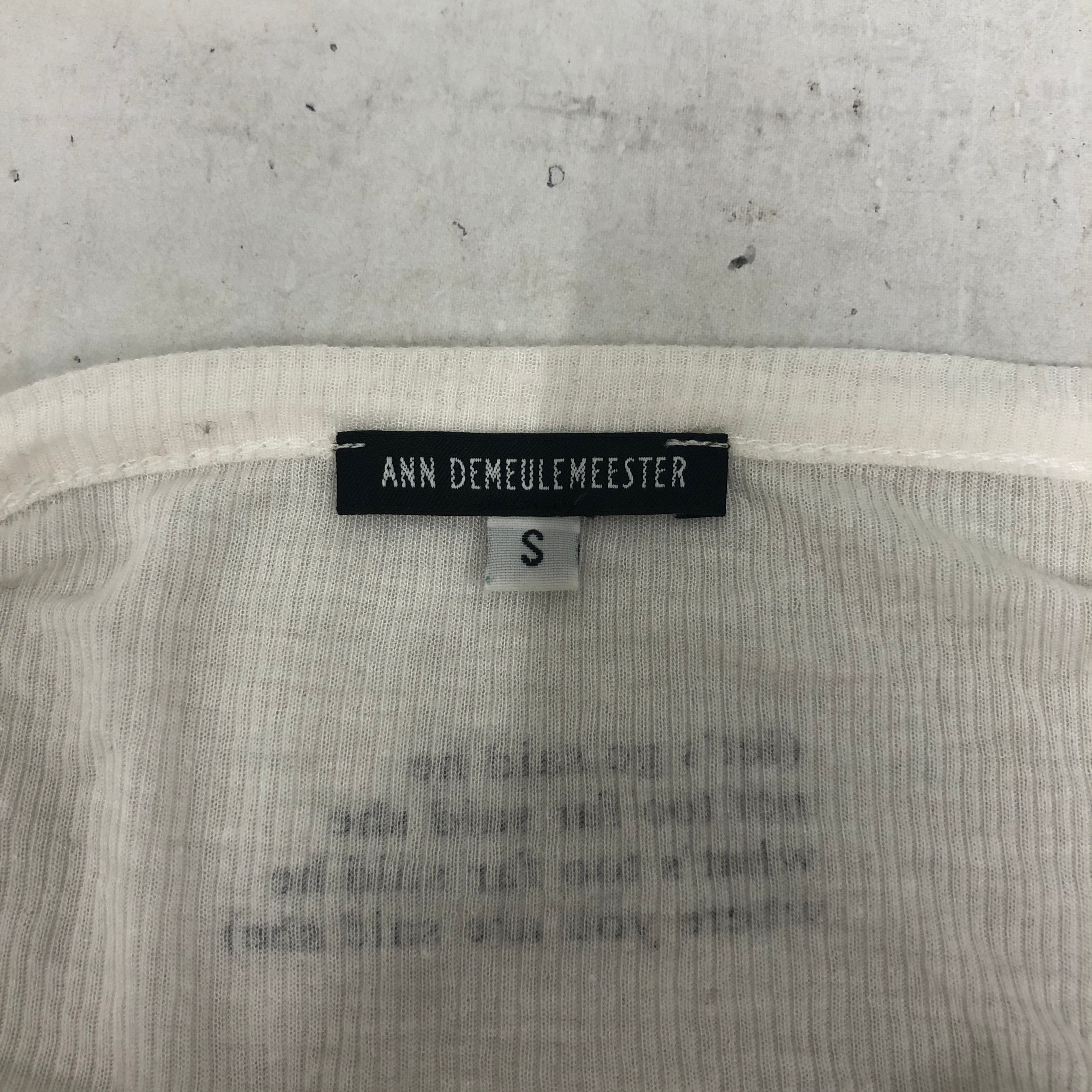 ANN DEMEULEMEESTER/SS Dress/S/Cotton/WHT/ view 3