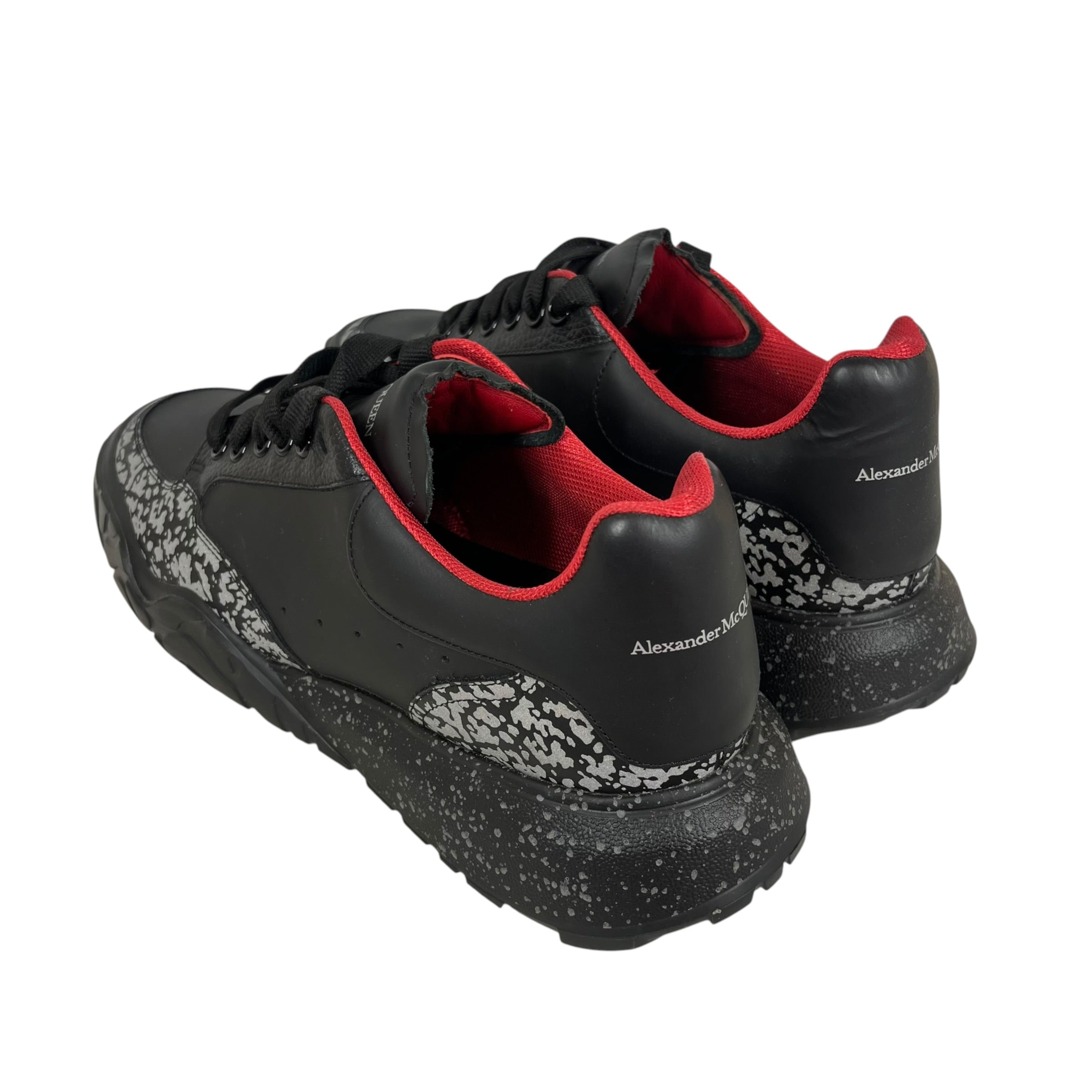 Alexander McQueen/Low-Sneakers/EU 43/Leather/BLK/GREY ELEPHANT PRINT view 2