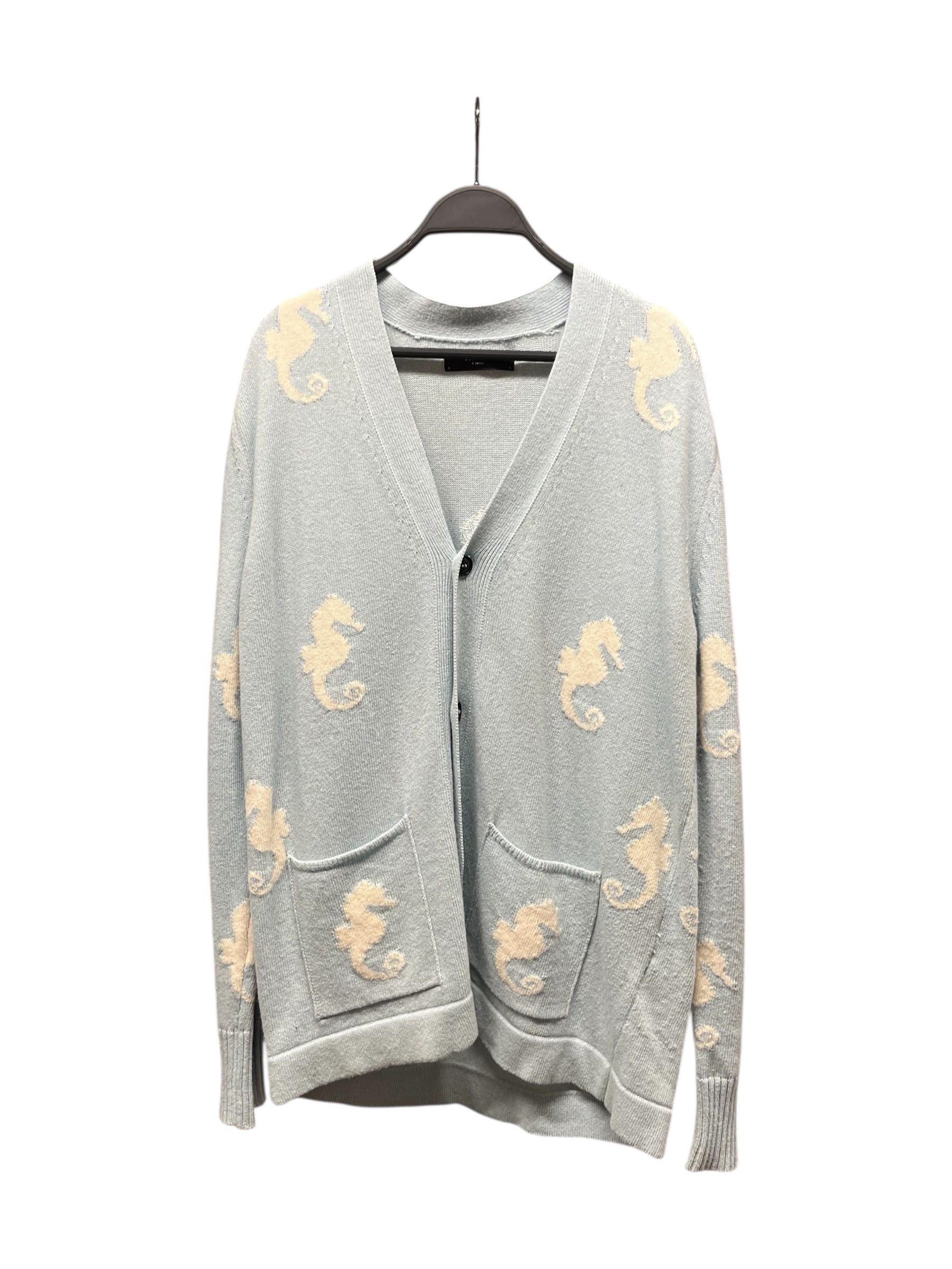 AMIRI/Cardigan/XS/Graphic/Wool/BLU/SEAHORSE GRAPHIC view 1