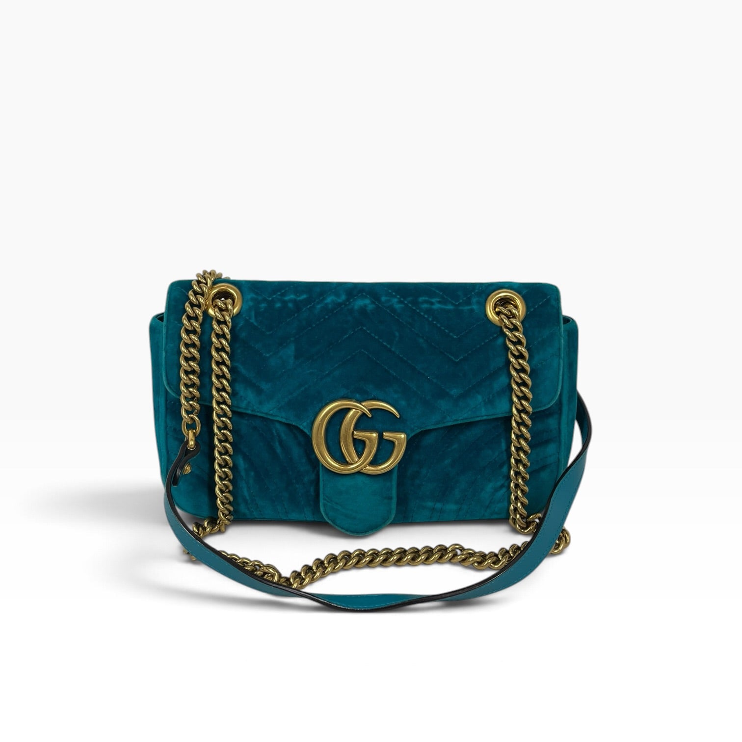 GUCCI/Cross Body Bag/BLU/MARMONT DOUBLE VELVET view 1