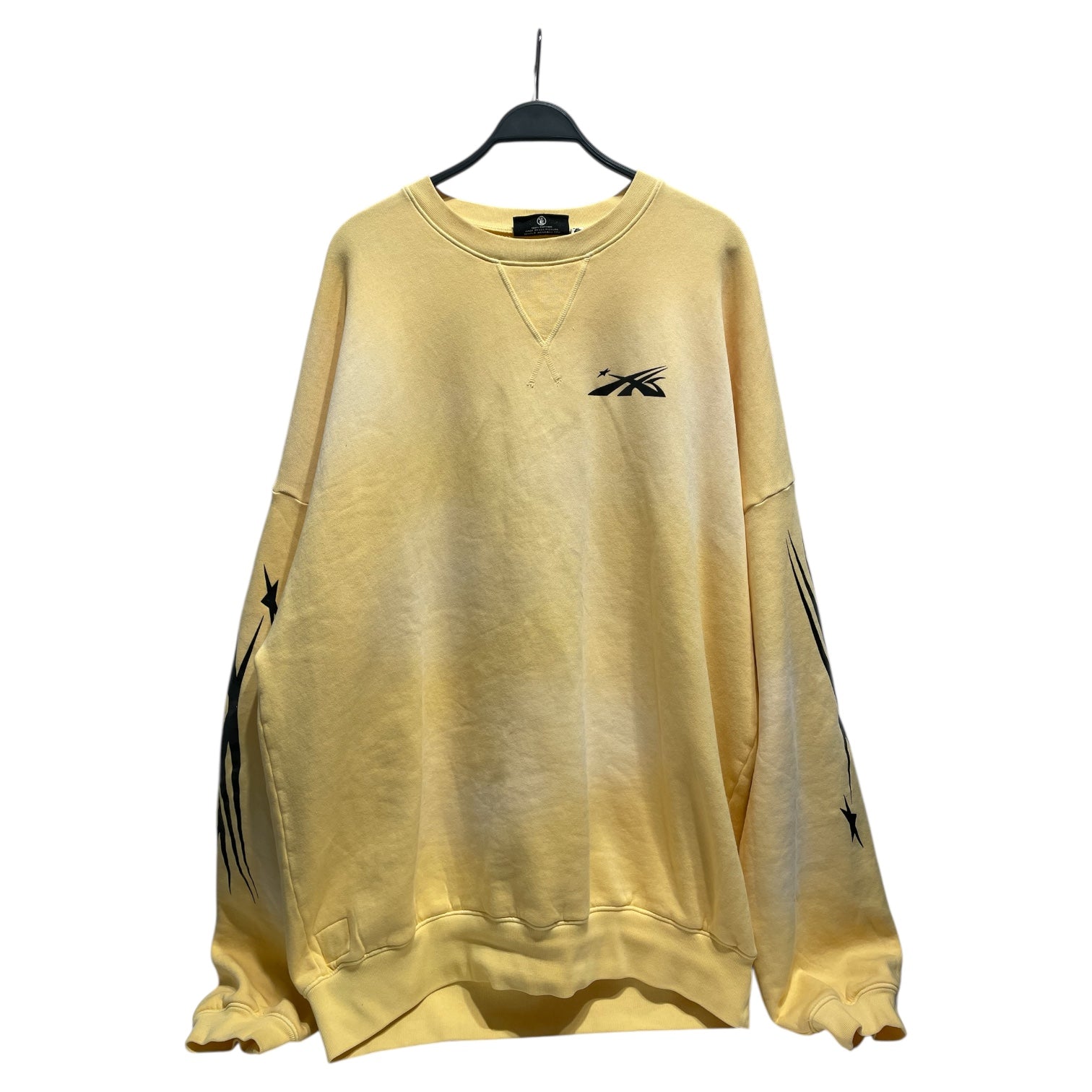 HELLSTAR/Sweatshirt/Cotton/YEL/Oversize/ HELLSTAR STUDIOS SPORTS CREW view 1