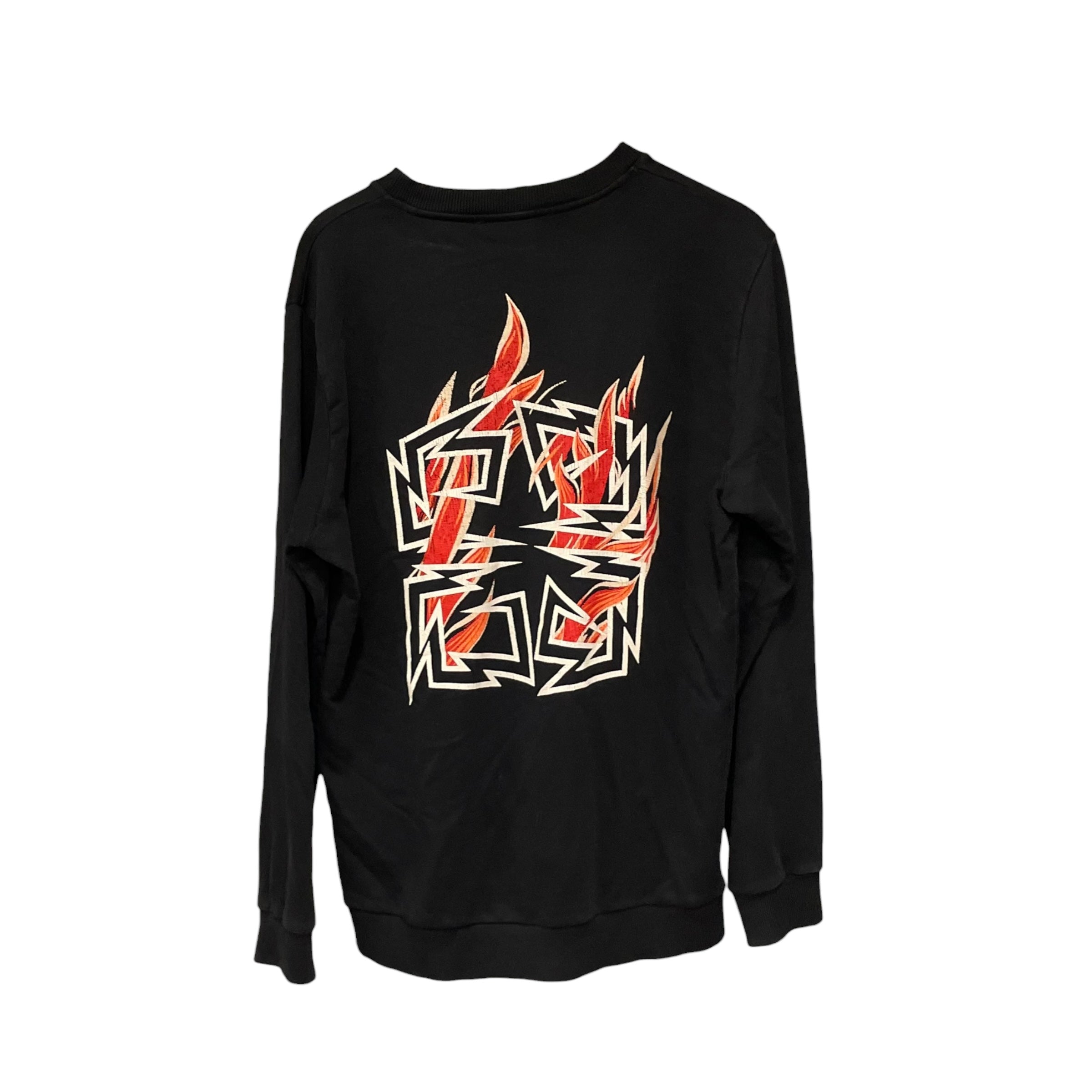 GIVENCHY/Sweater/M/Graphic/Cotton/BLK/BM70HN309K/FLAME LOGO view 2