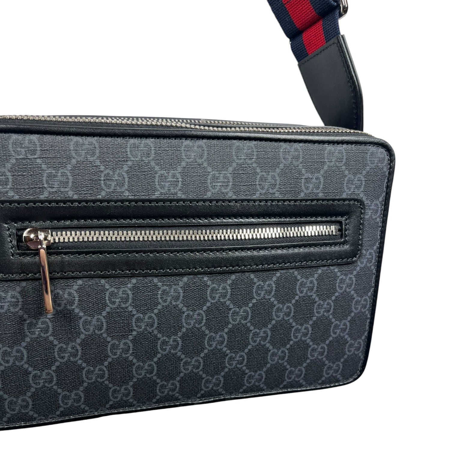 GUCCI/Cross Body Bag/Monogram/Leather/BLK/GG SUPREME MESSENGER BAG view 4