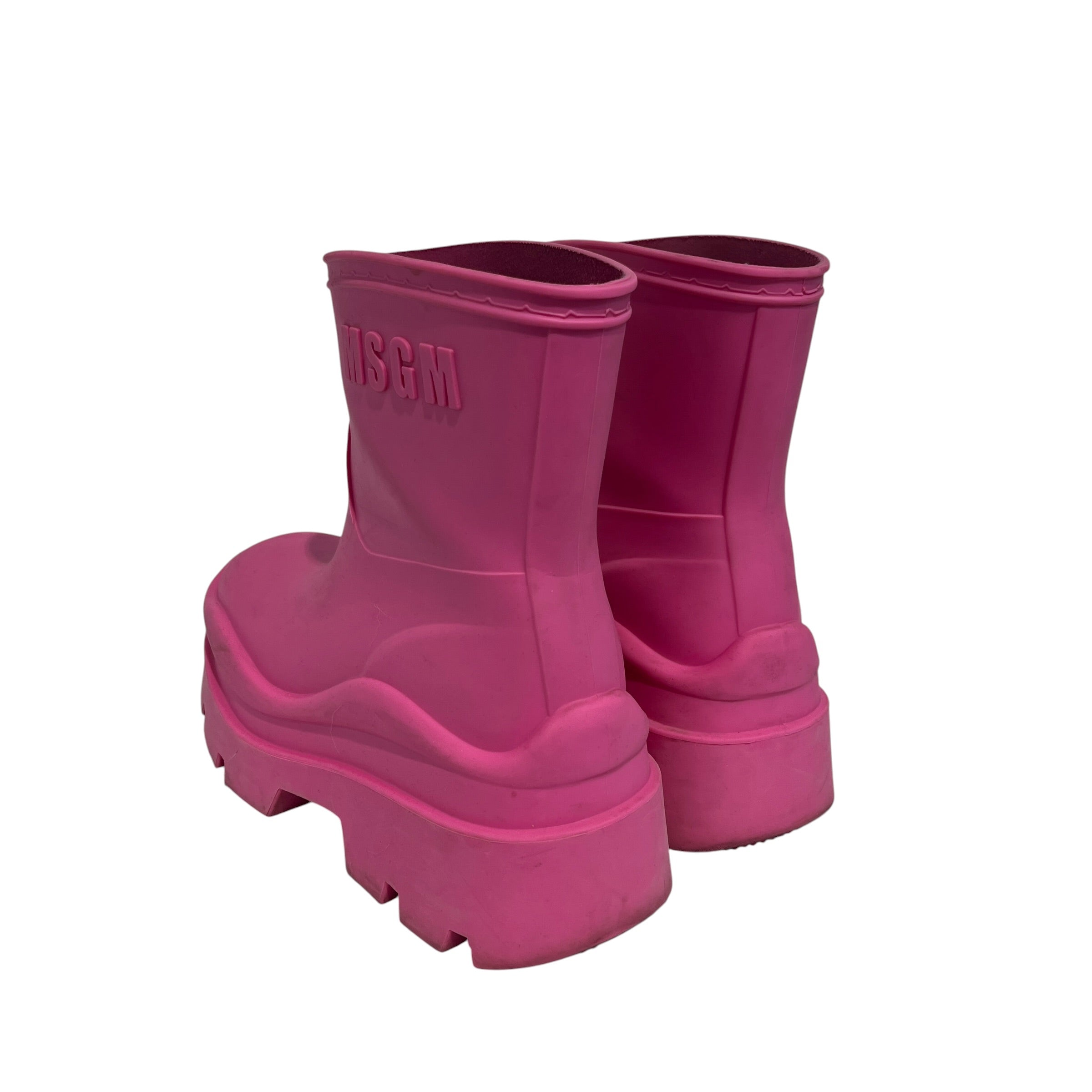 MSGM/Rain Boots/US 7.5/PNK/Lug Sole view 2