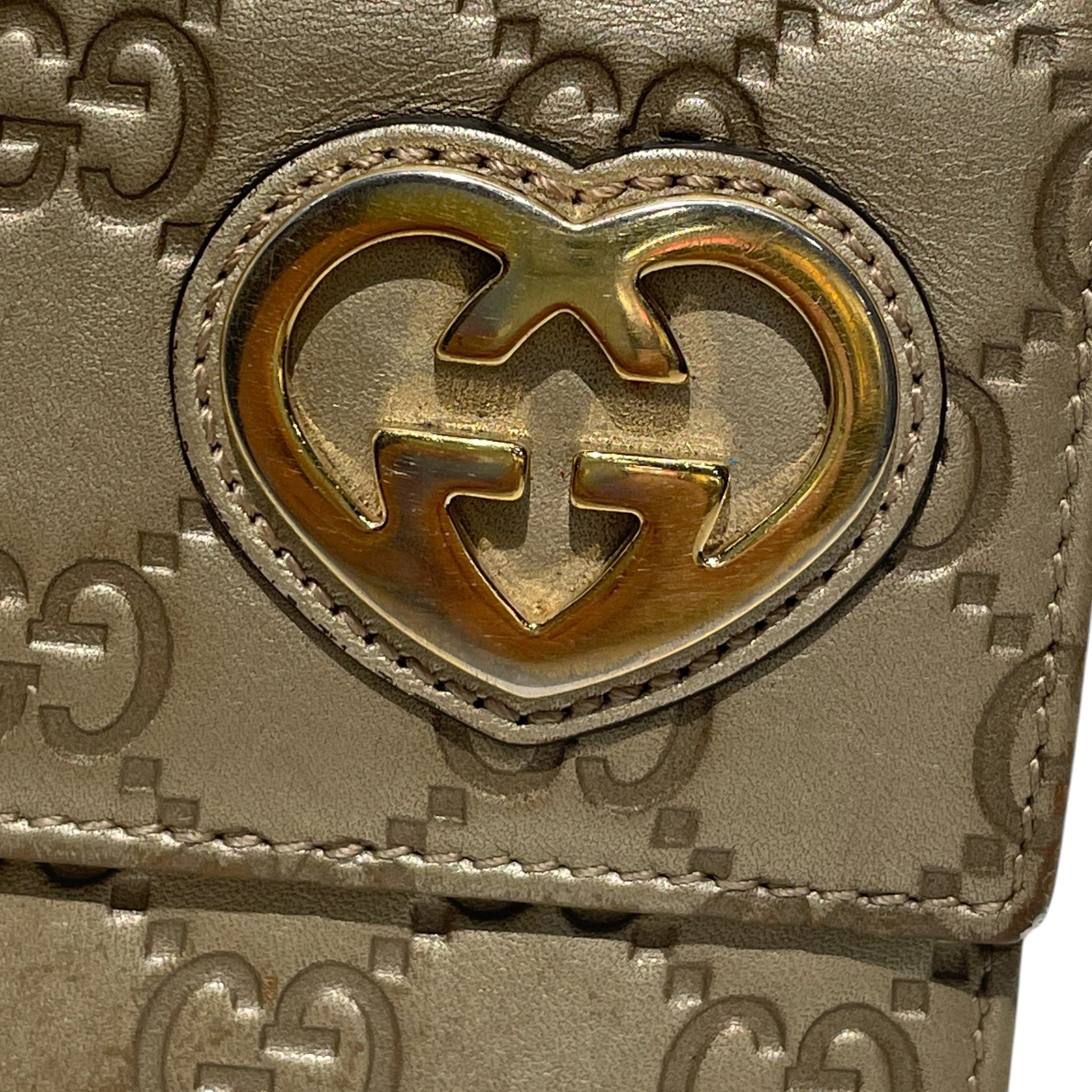 GUCCI/Long Wallet/Monogram/Leather/BEG/L's/GUCCISSAMA HEART WALLET view 5