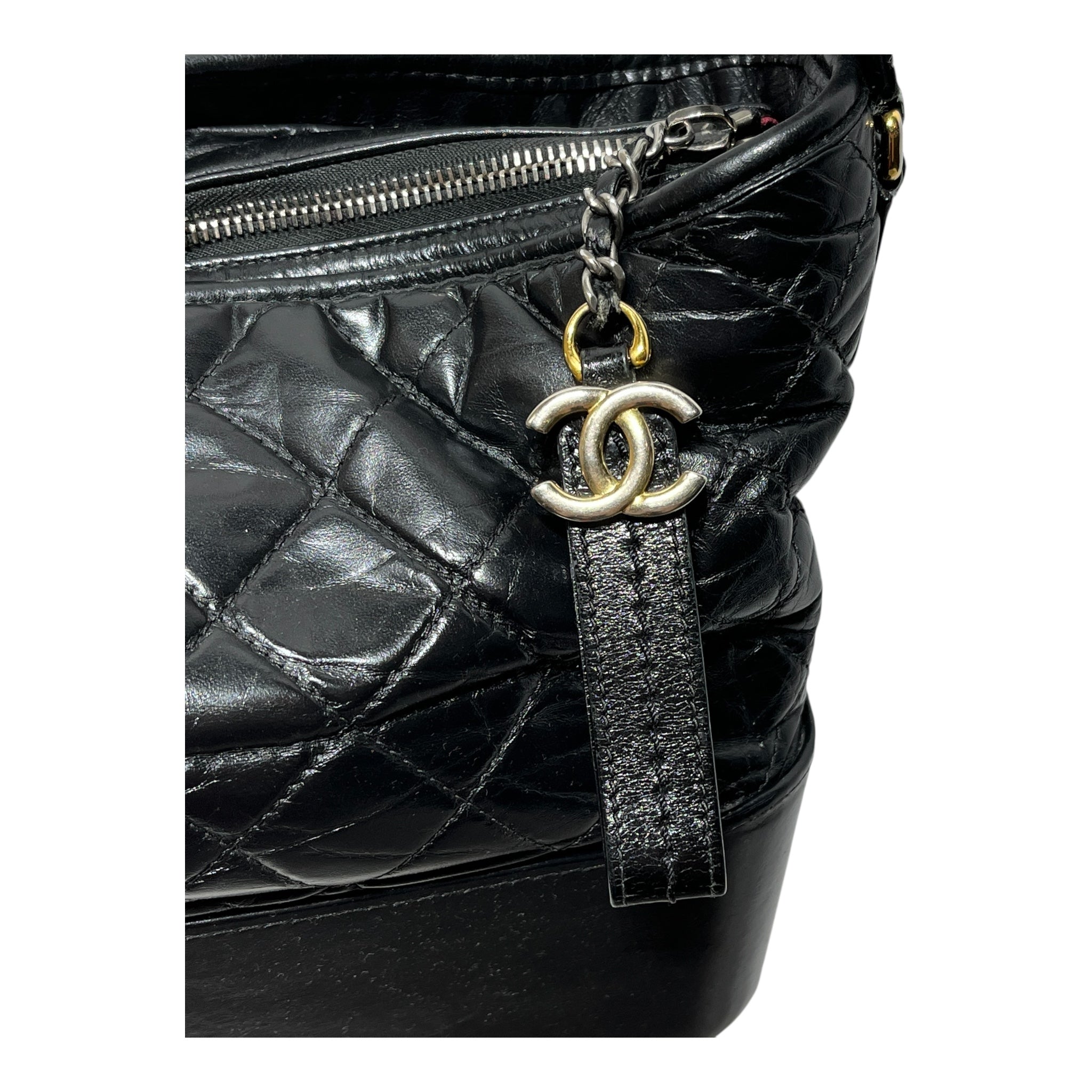 CHANEL/Cross Body Bag/Lambskin/BLK/gabrielle hobo view 6