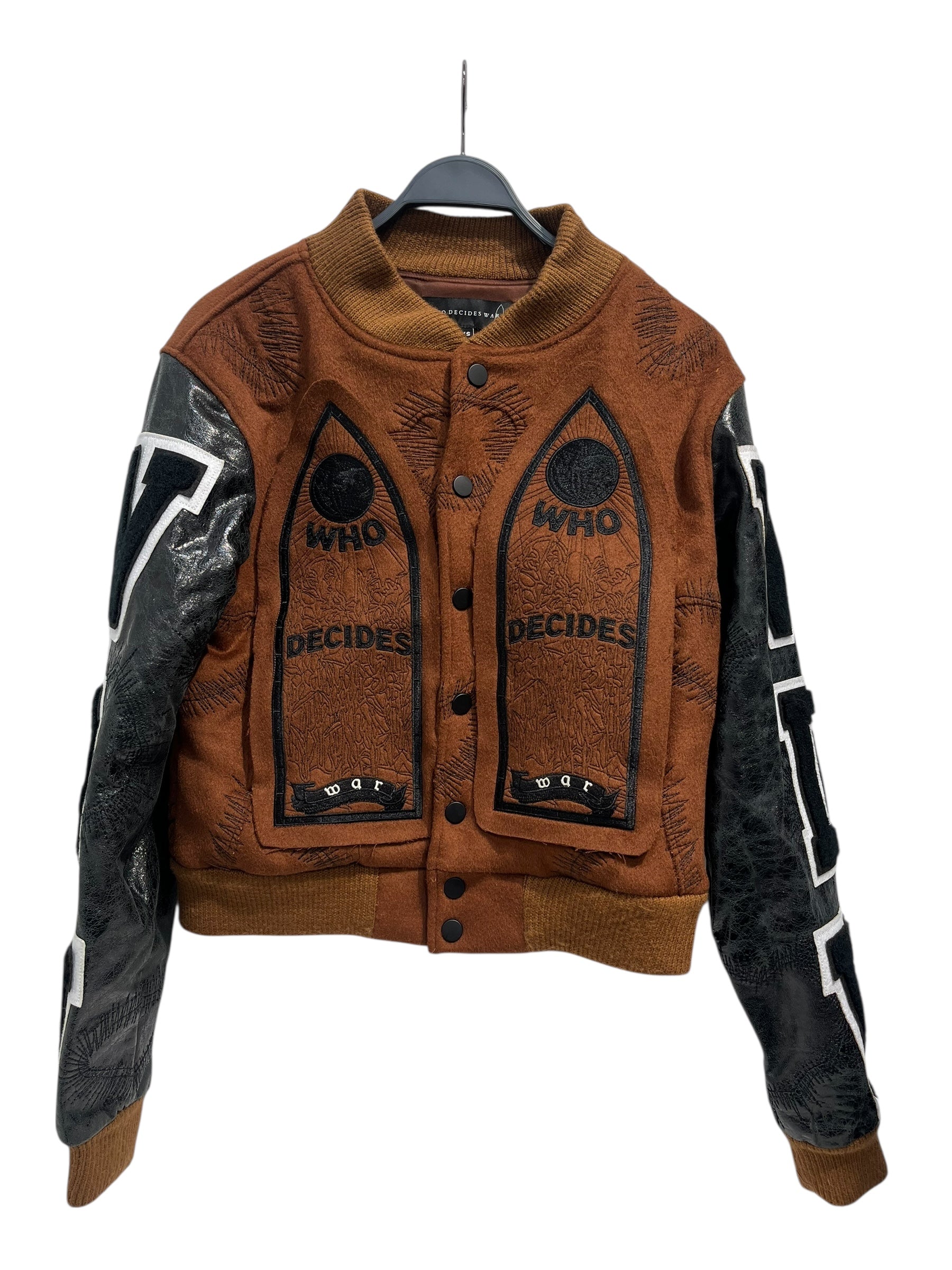 WHO DECIDES WAR/Jacket/XS/All Over Print/Wool/BRW/WHO DECIDE WAR FRONT WOW SLEEV view 1