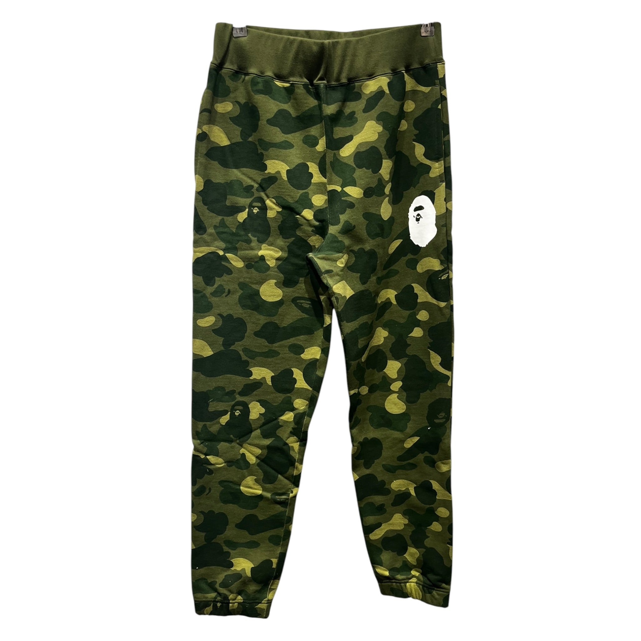 A BATHING APE/Pants/S/Cotton/GRN/Joggers/Camouflage/Ape Head view 1