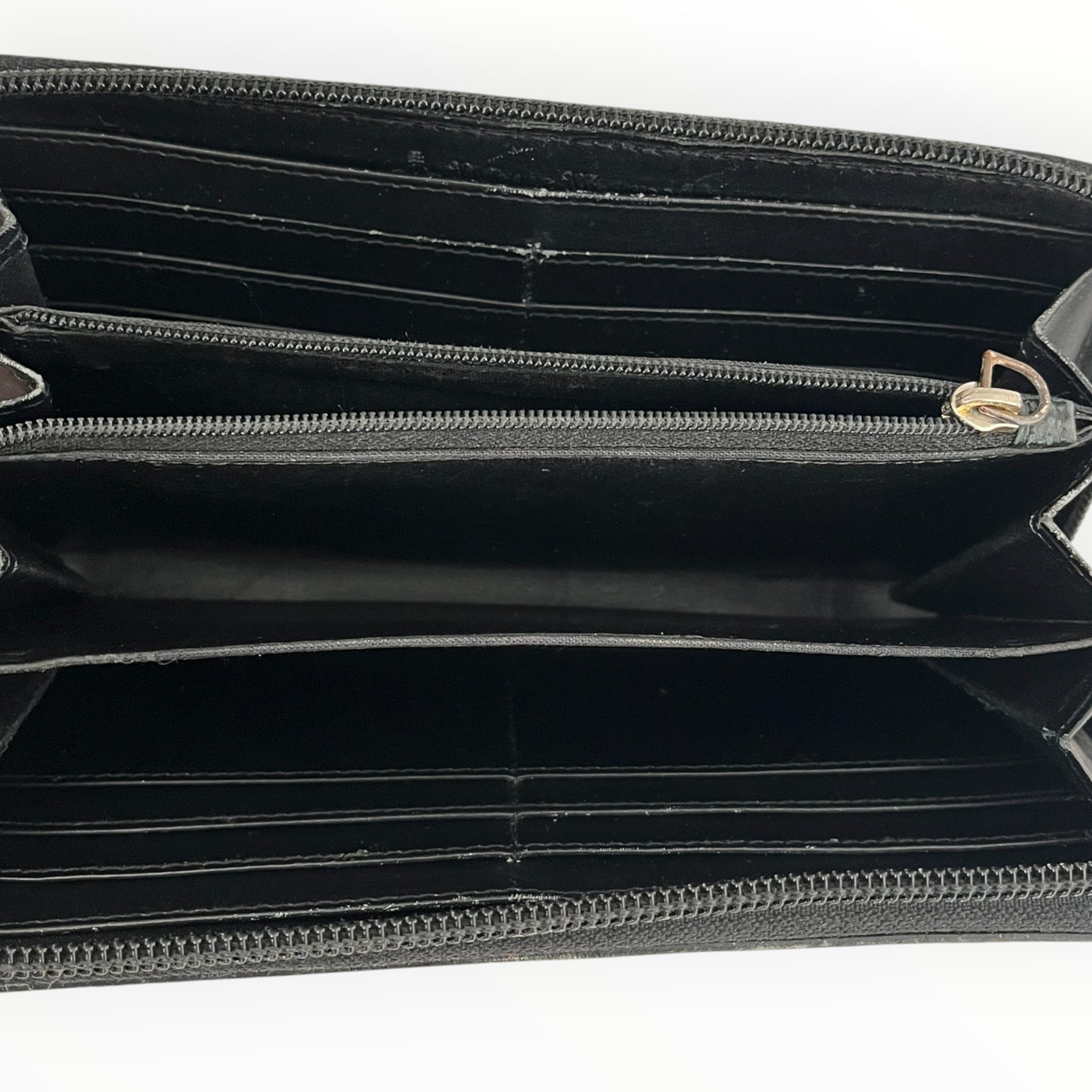Vivienne Westwood/Wallet/Animal Pattern/Leather/BLK/L's/CROC GOLD ORB ZIP CLOSURE view 4