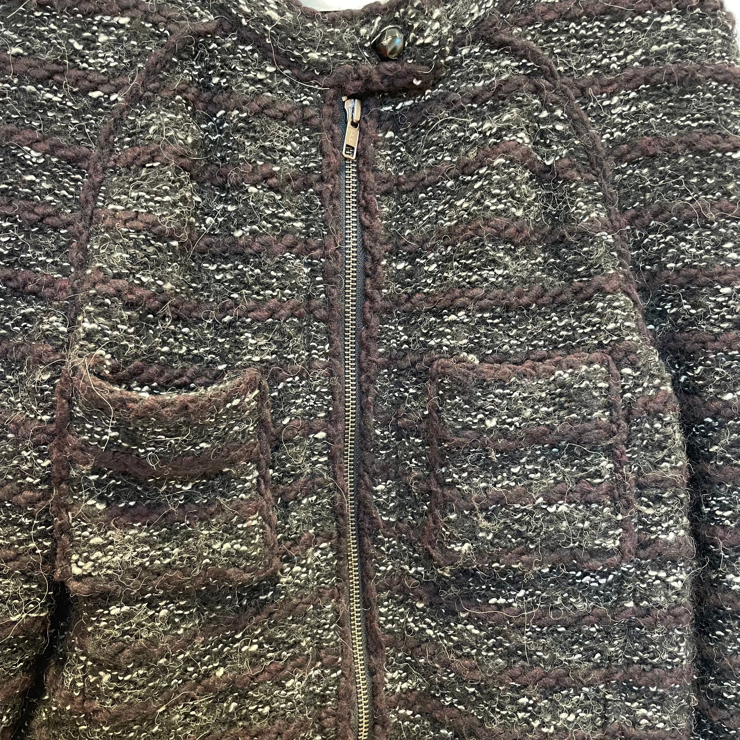 ISABEL MARANT ETOILE/Suits/S/Stripe/Wool/BLK/BLACK BUTTON view 3