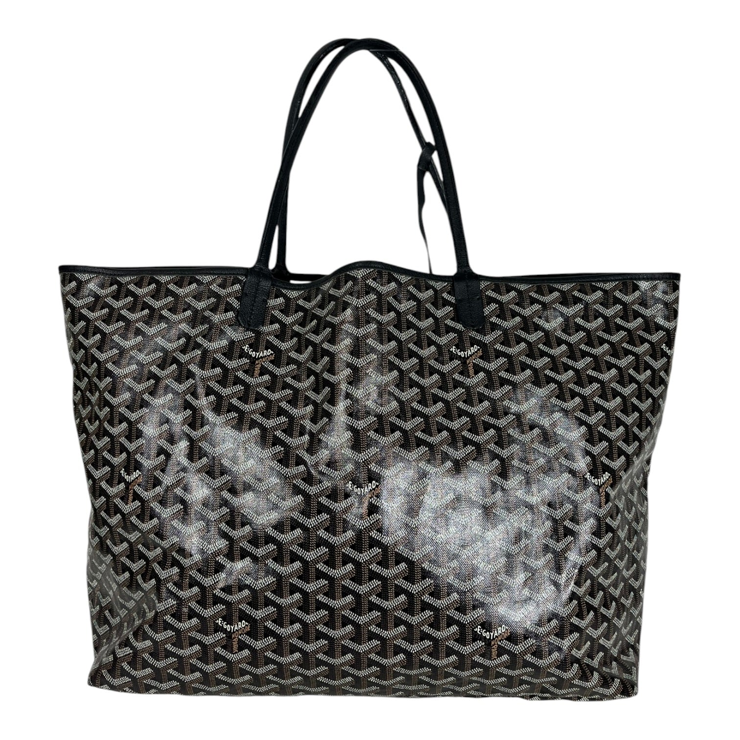 GOYARD/Tote Bag/Monogram/Leather/BLK/St. Louis Tote view 2