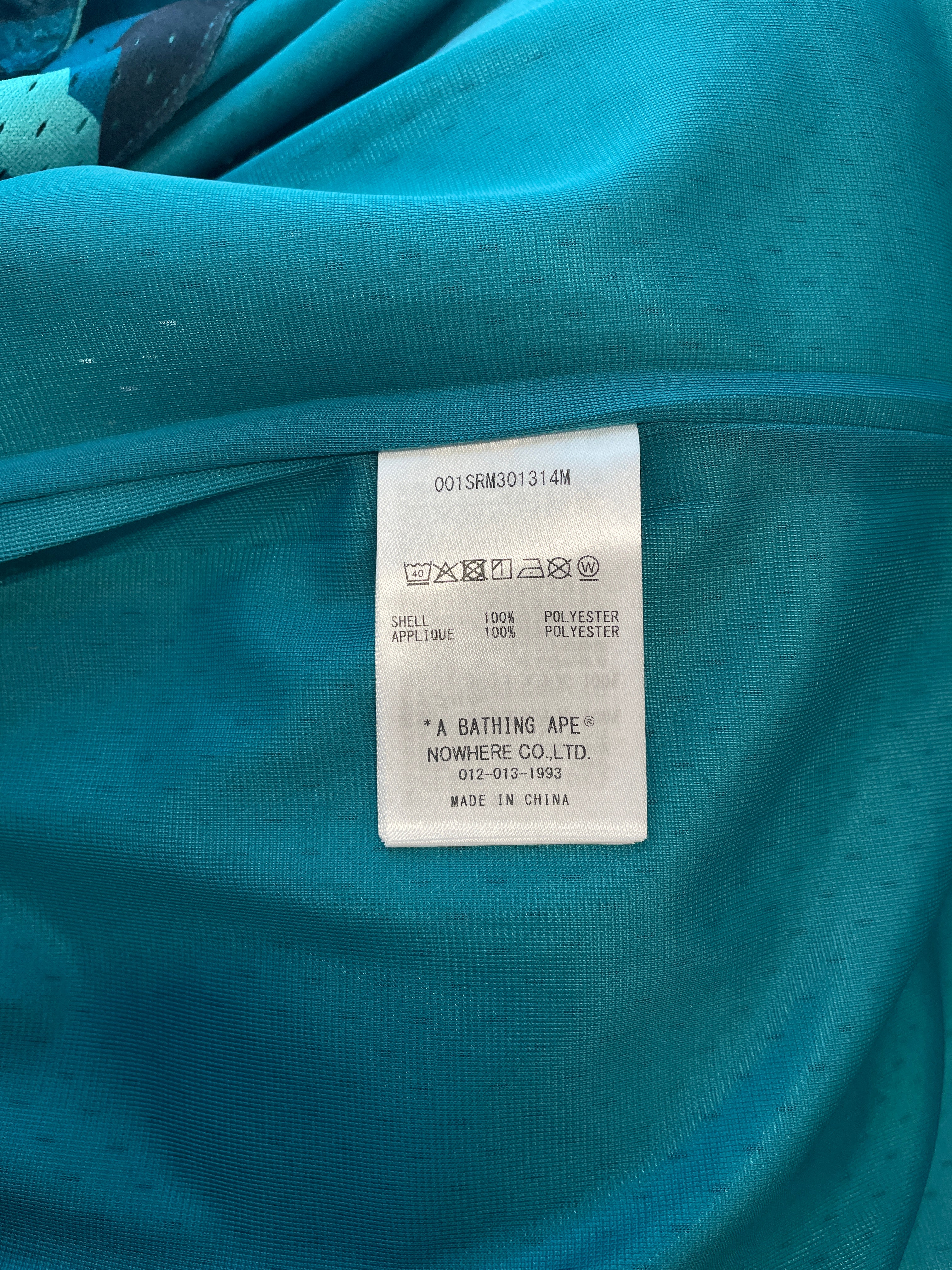 A BATHING APE/3|4S Shirt/XL/POLYESTER/BLU/BAPE BASEBALL CAMO JERSEY view 6