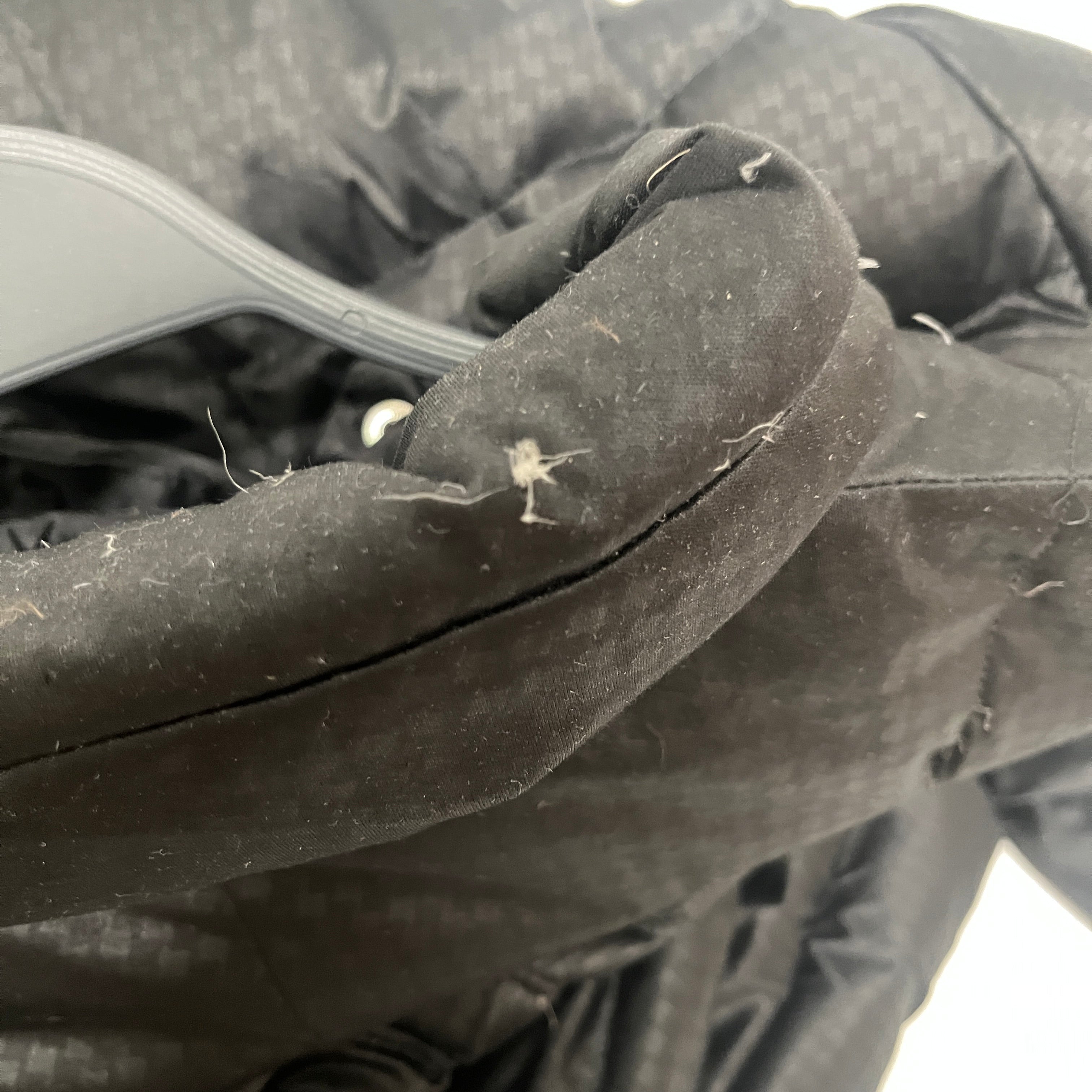 BALMAIN/Puffer Jkt/L/Nylon/BLK/silver logo tab button view 5