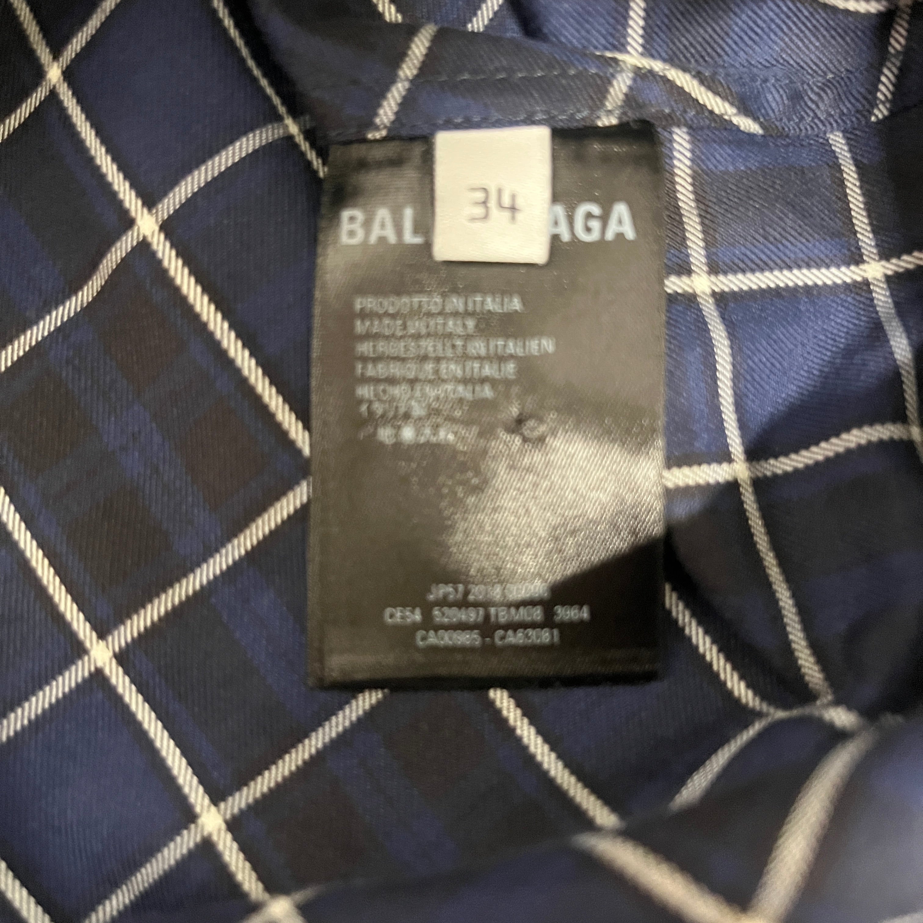 BALENCIAGA/Flannel Shirt/42/Cotton/NVY/JP57 2018 00096 view 4