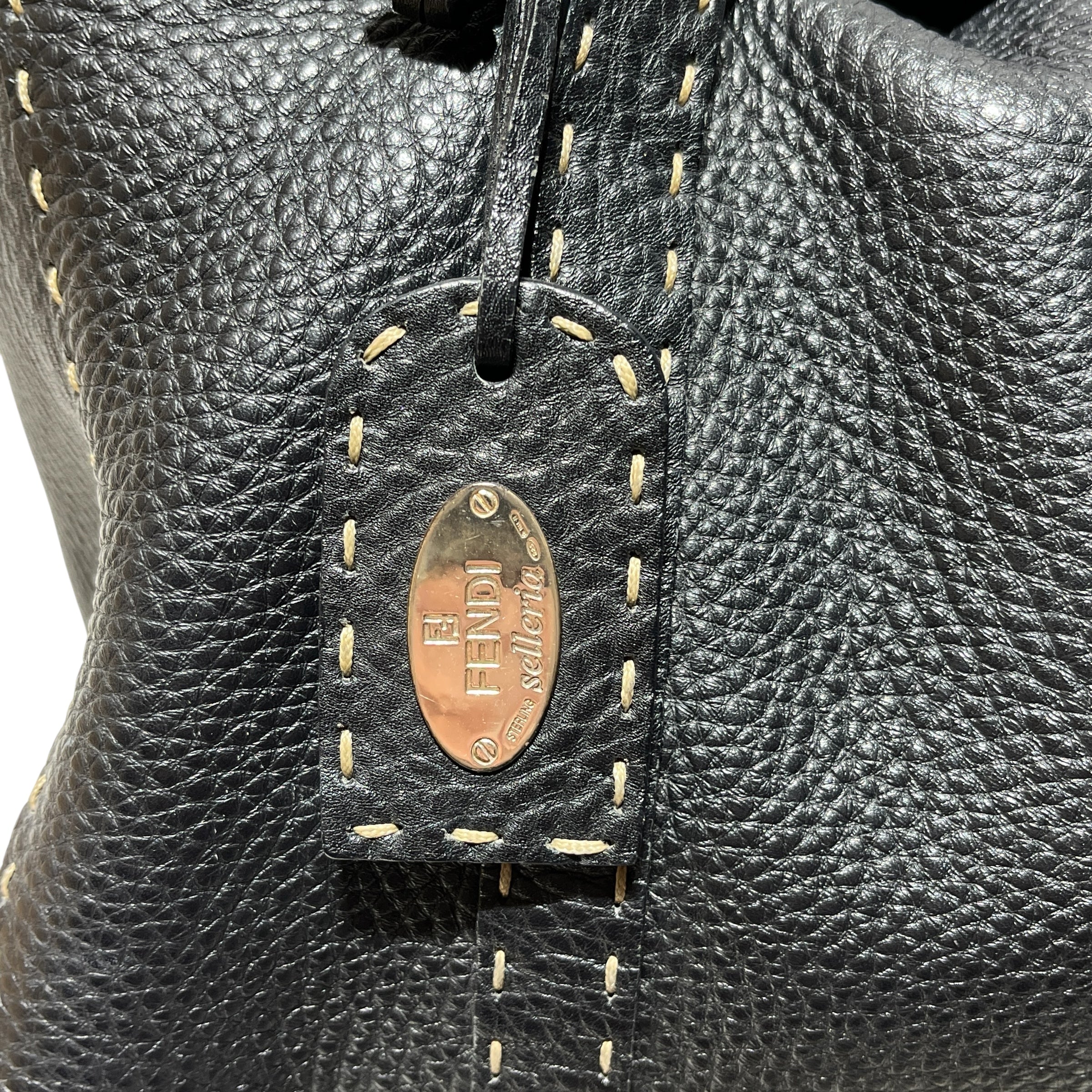 FENDI/Hand Bag/Leather/BLK/Sellerina Linda Large view 8