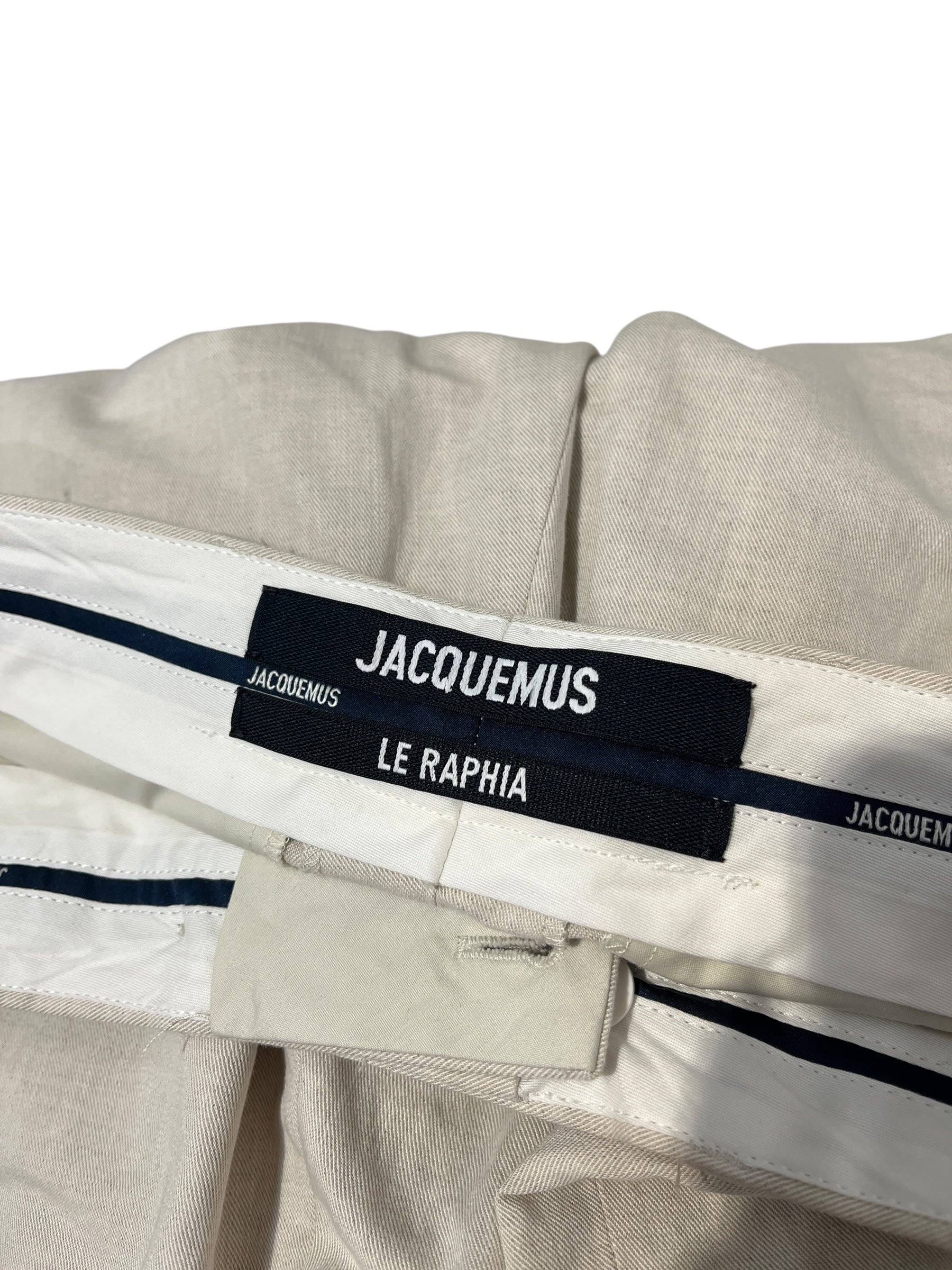 JACQUEMUS/Shorts/46/Cotton/CRM/CARIBENER SHORTS view 3