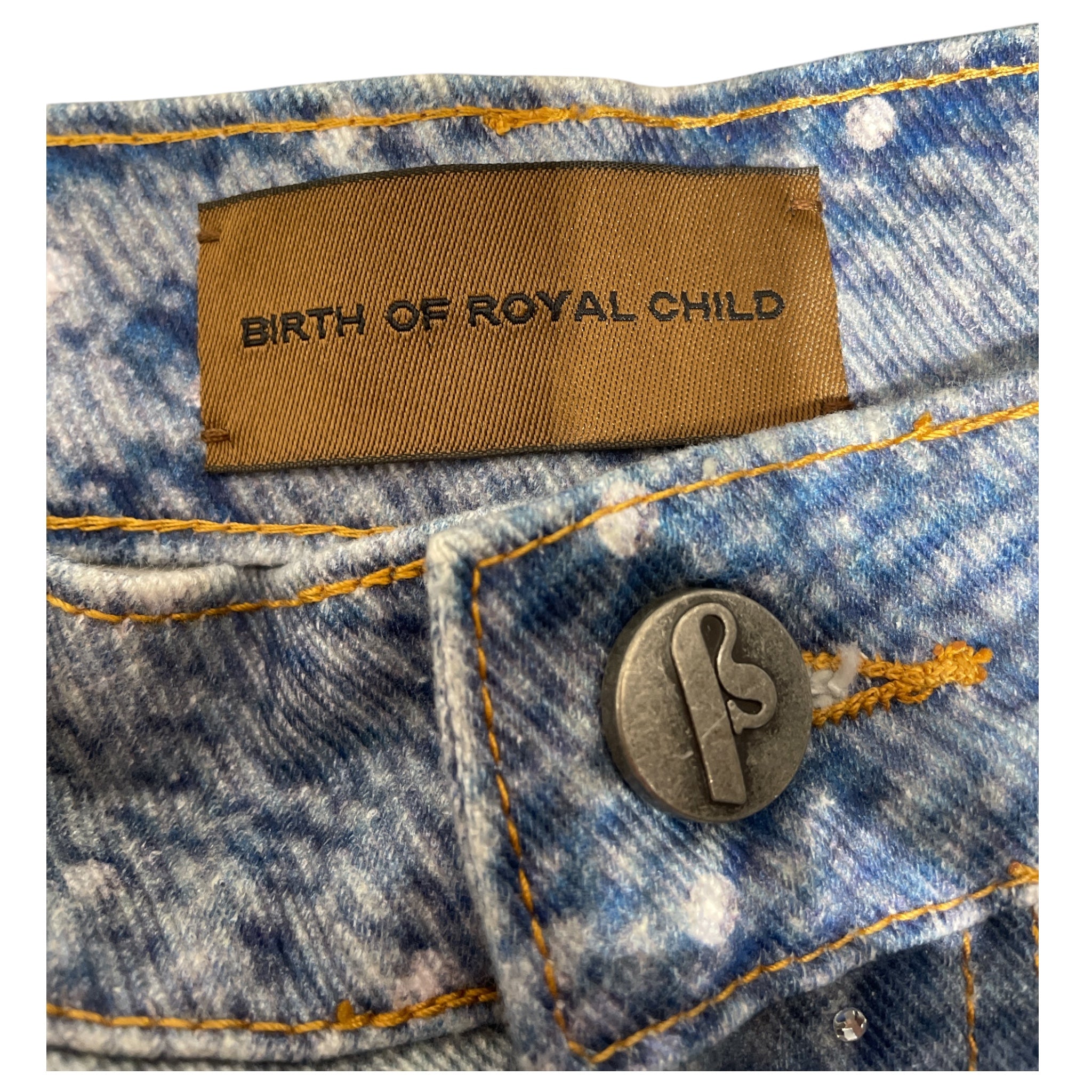 Birth Of Royal Child/Pants/M/Denim/BLU/Glitter/Crystal Baggy Jeans view 3