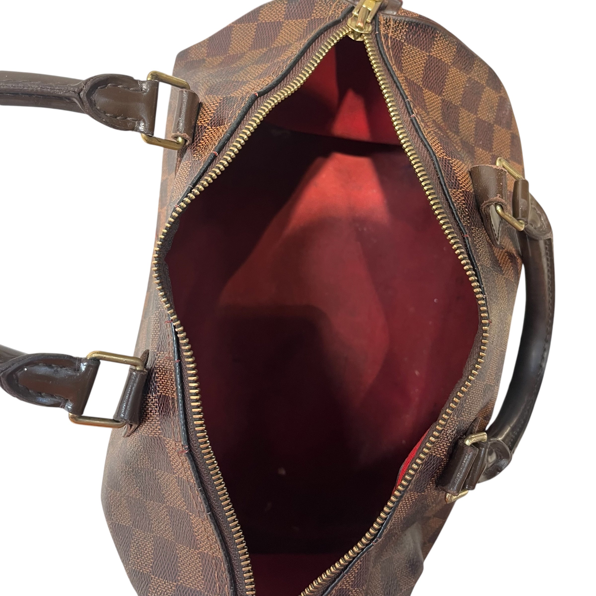 LOUIS VUITTON/Hand Bag/Monogram/Leather/BRW/SPEEDY DAMIER view 6