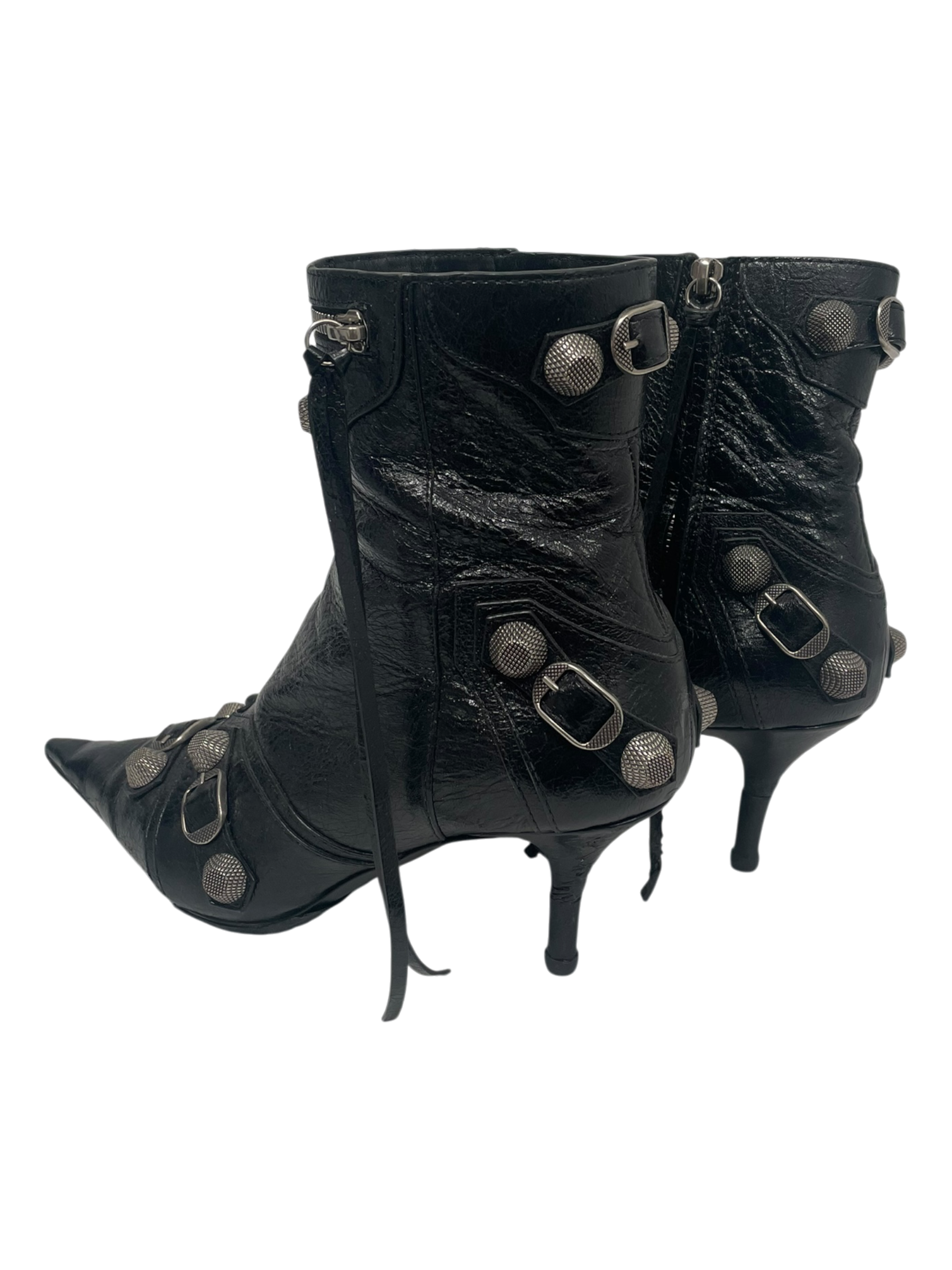 BALENCIAGA/Heels/EU 39/Leather/BLK/LA CAGOLE ANKLE BOOTS view 2