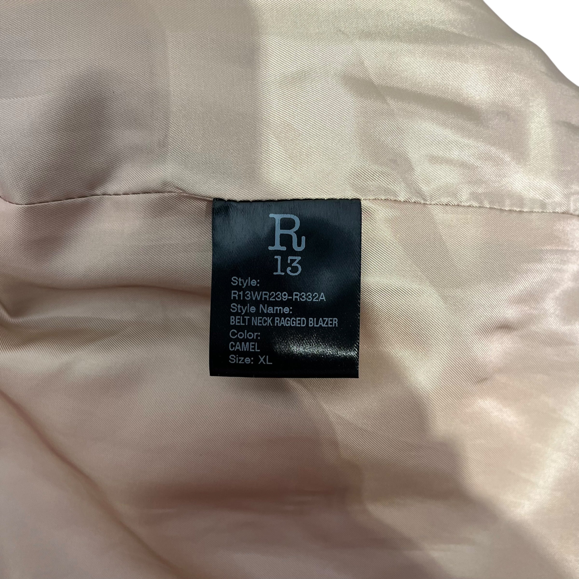R13/Tailored Jkt/XL/Wool/BEG/BUCKLE NECK COAT view 4