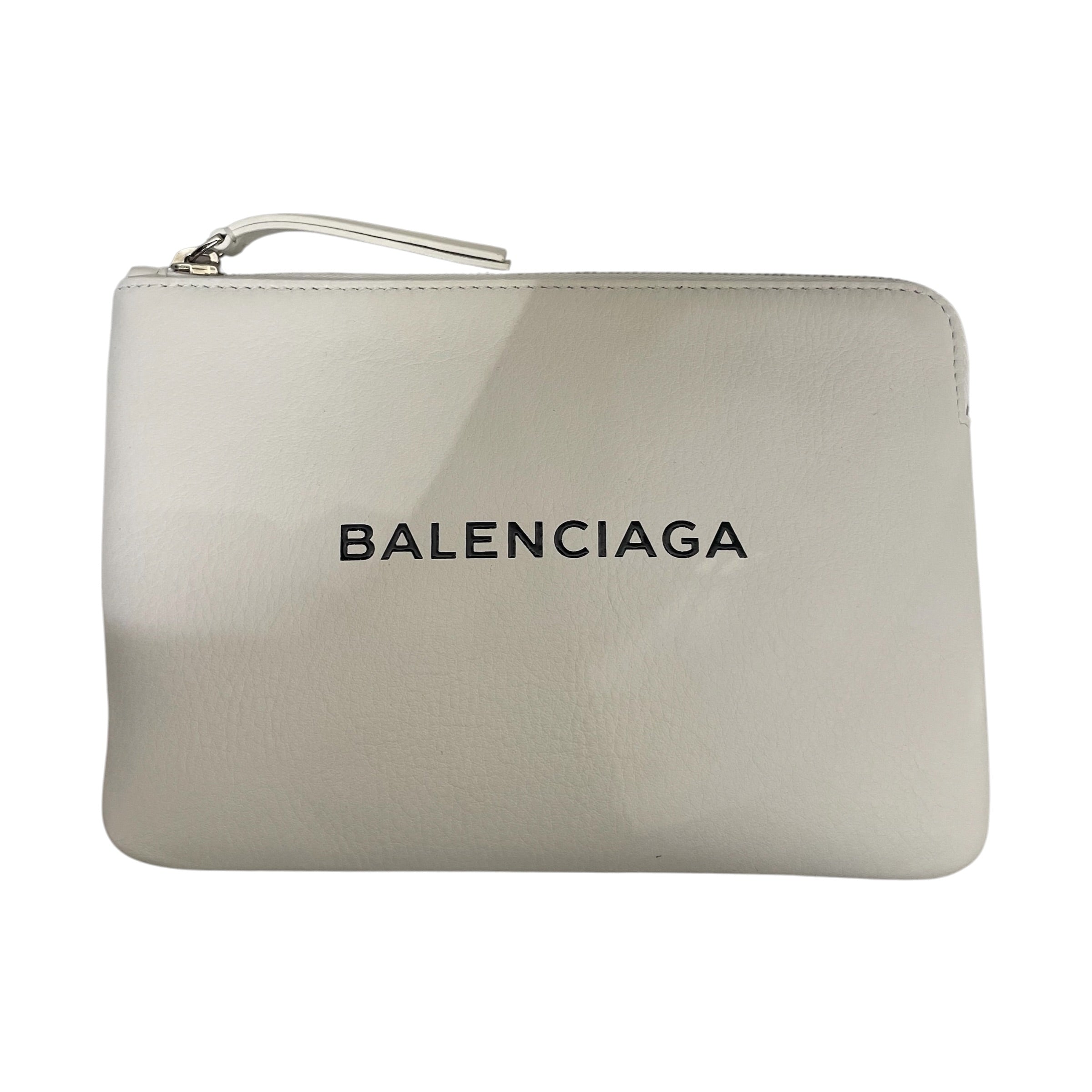 BALENCIAGA/Clutch Bag/Leather/WHT/ view 1
