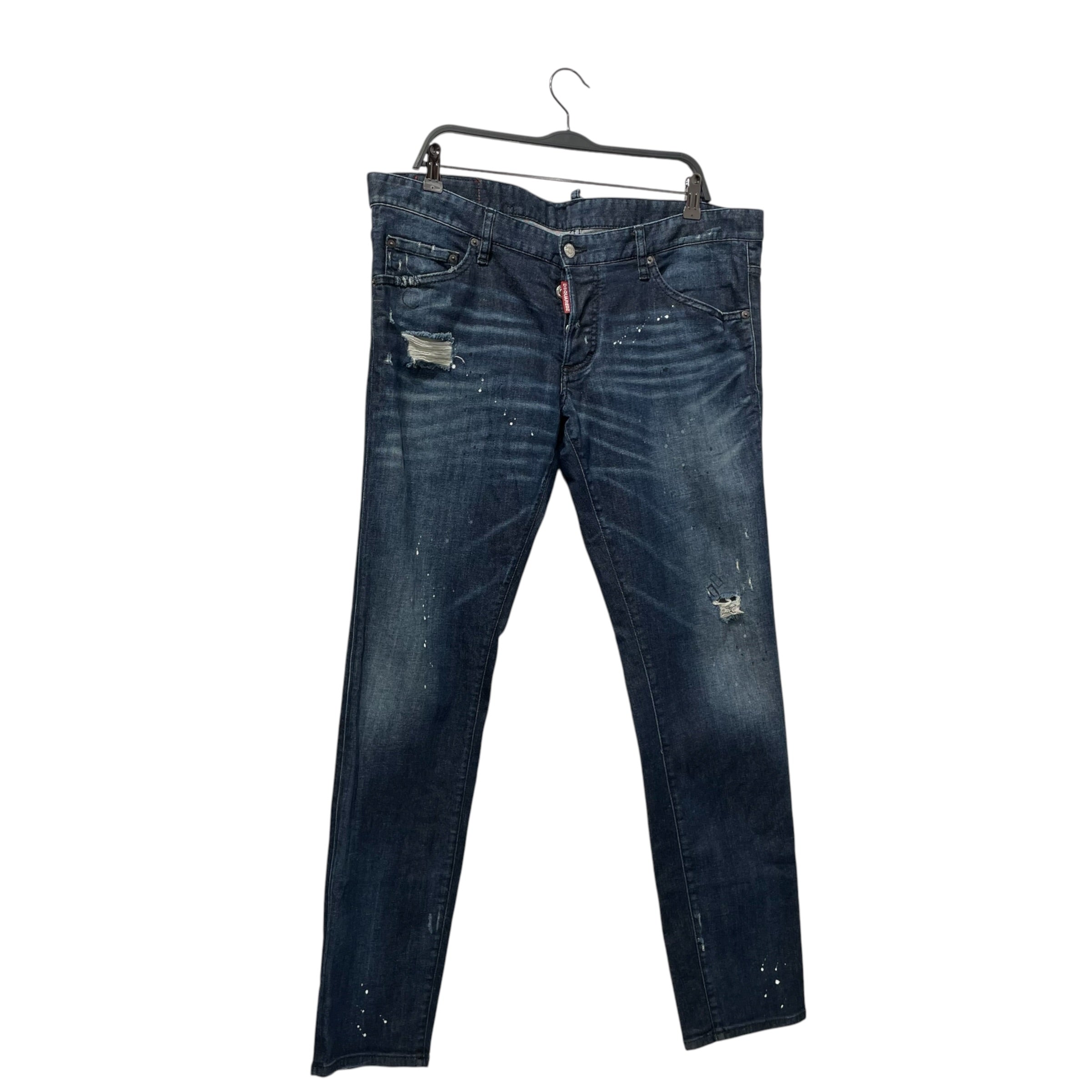 DSQUARED2/Skinny Pants/56/Cotton/NVY/EXTERNAL FRONT ZIP W REPAIRS view 1